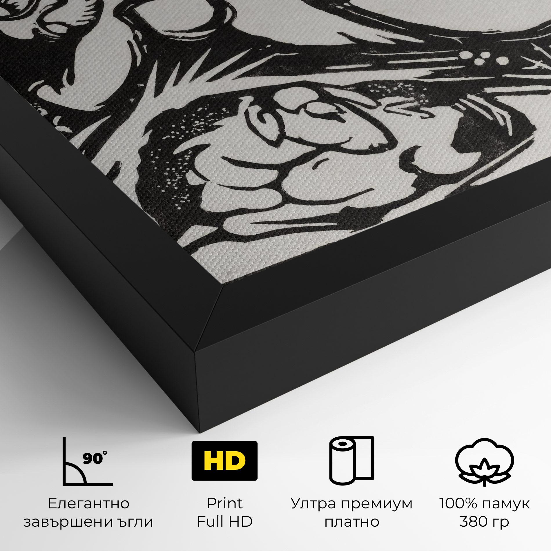 Картина на платно Woman Drawing mockup 4