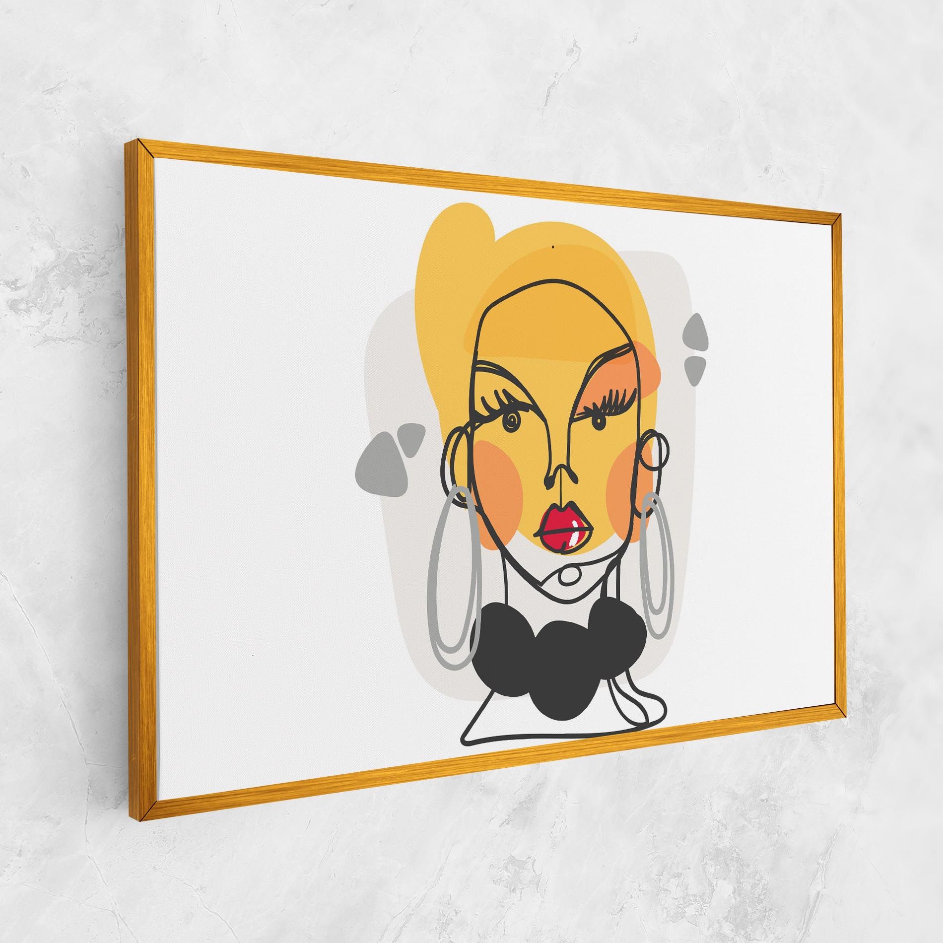 Abstract Blonde Face mockup 1
