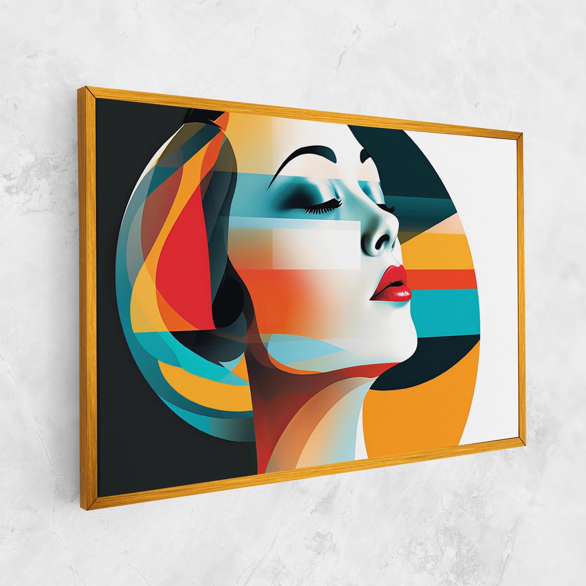 Картина на платно Blue Abstract Makeup mockup 1