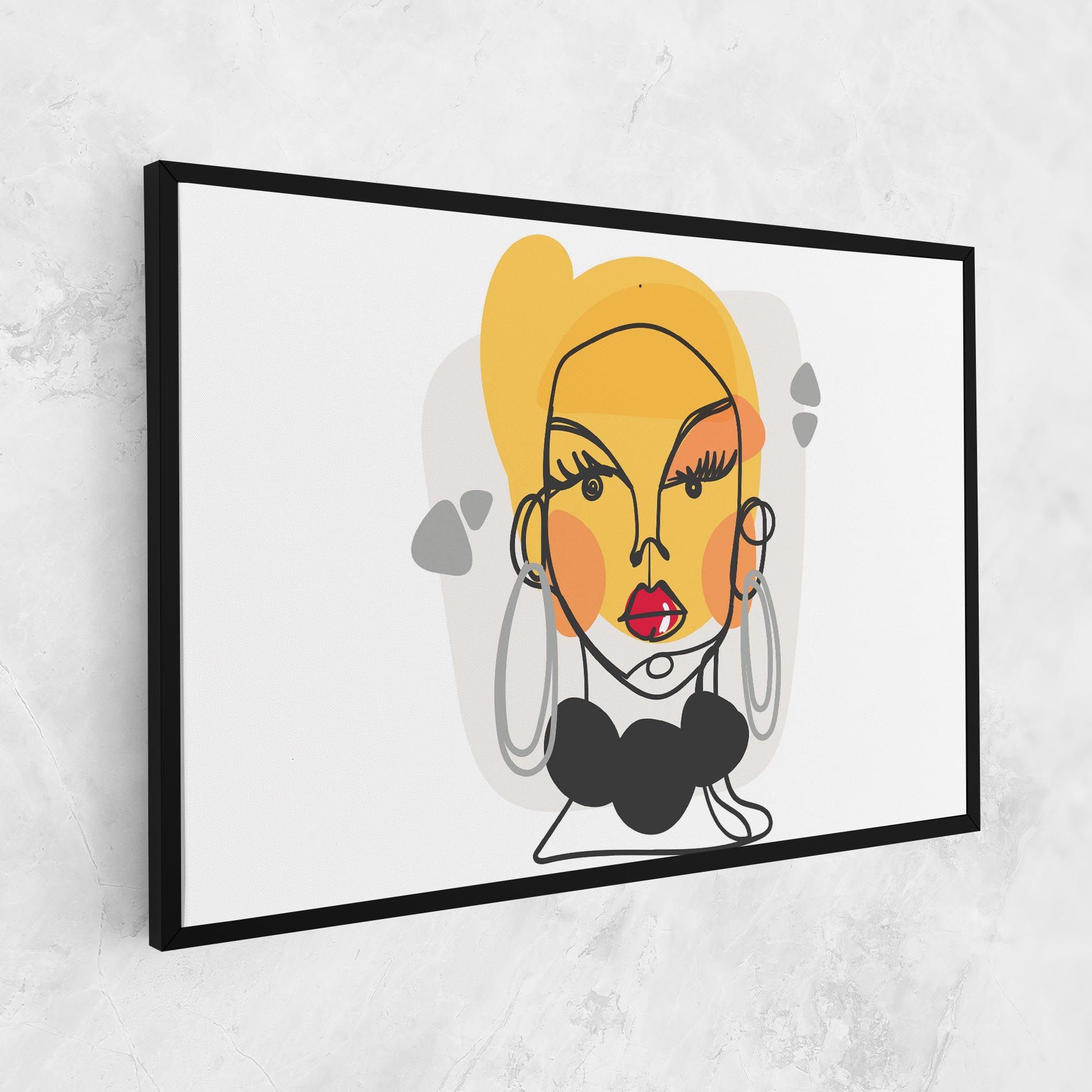 Abstract Blonde Face mockup 1
