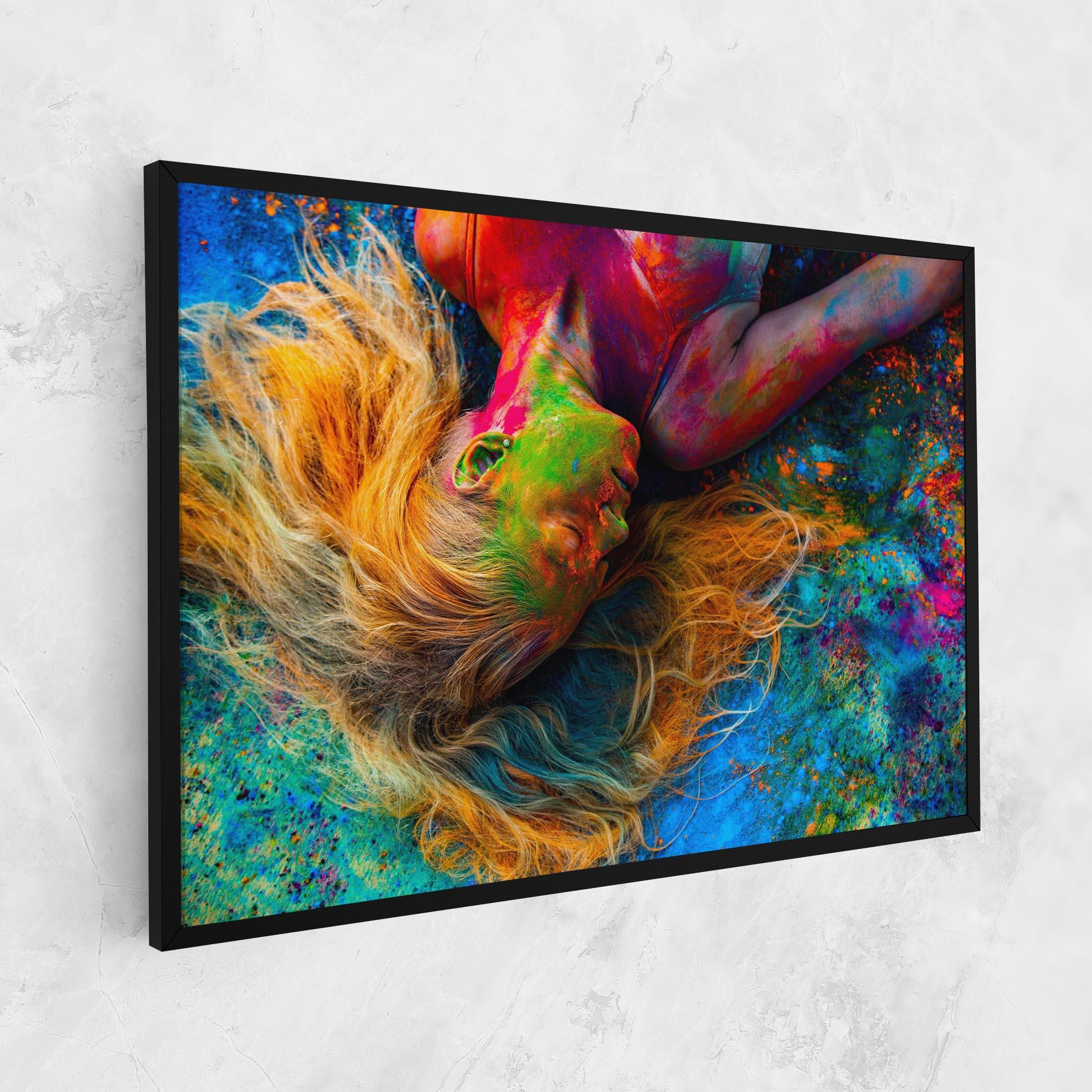 Картина на платно Powder Holi Woman mockup 1