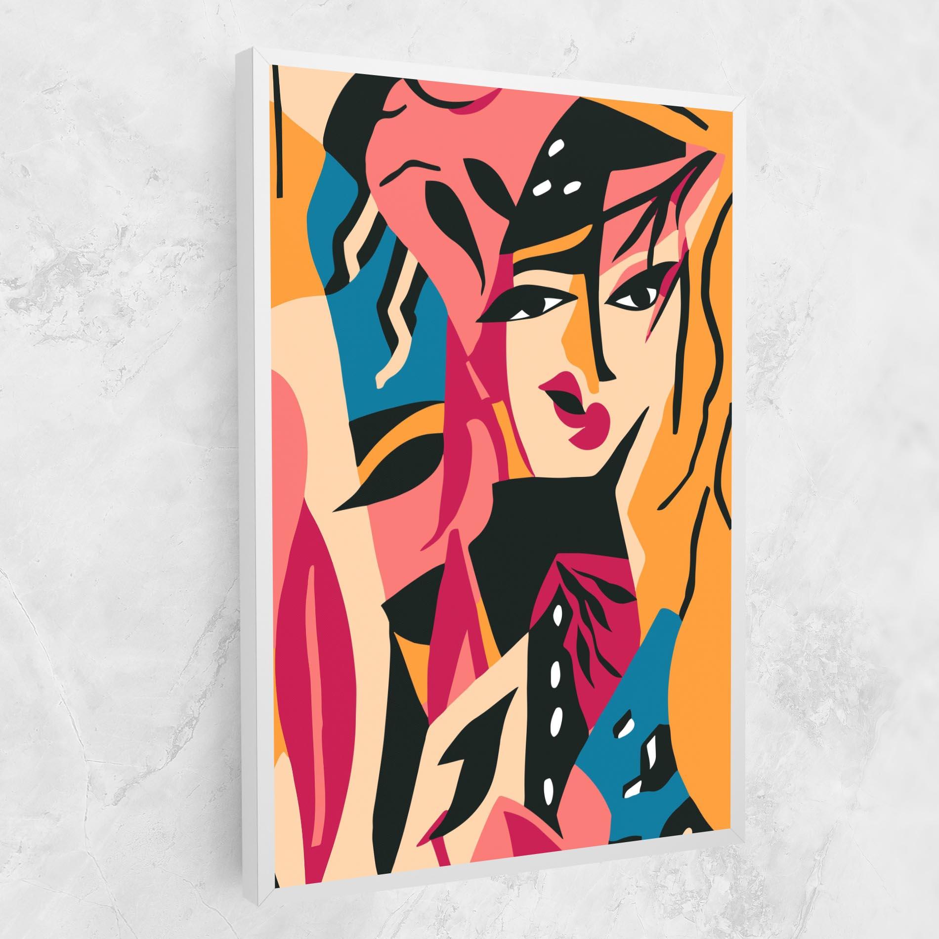 Картина на платно Crowd Face mockup 1