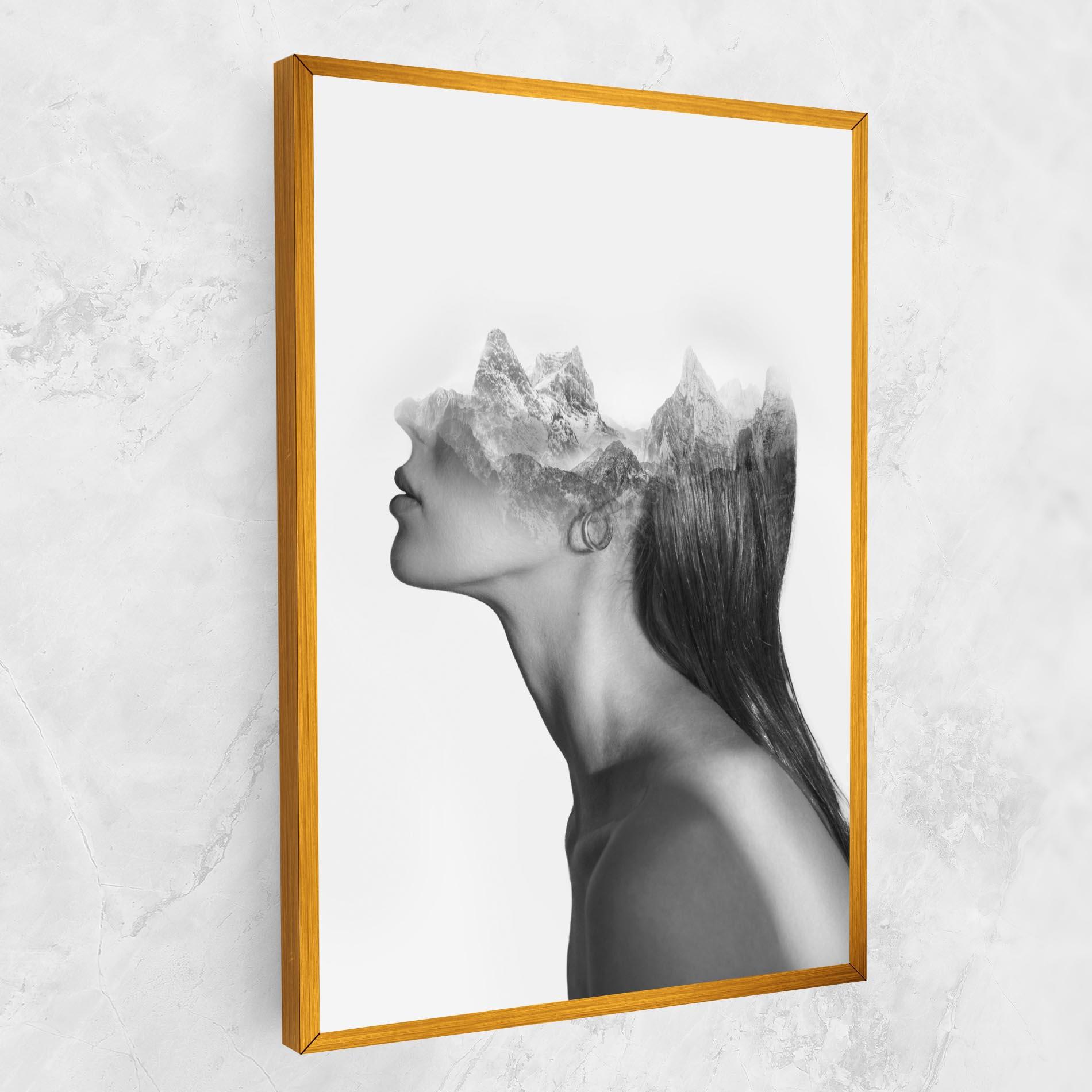 Картина на платно Woman Mountains View mockup 1