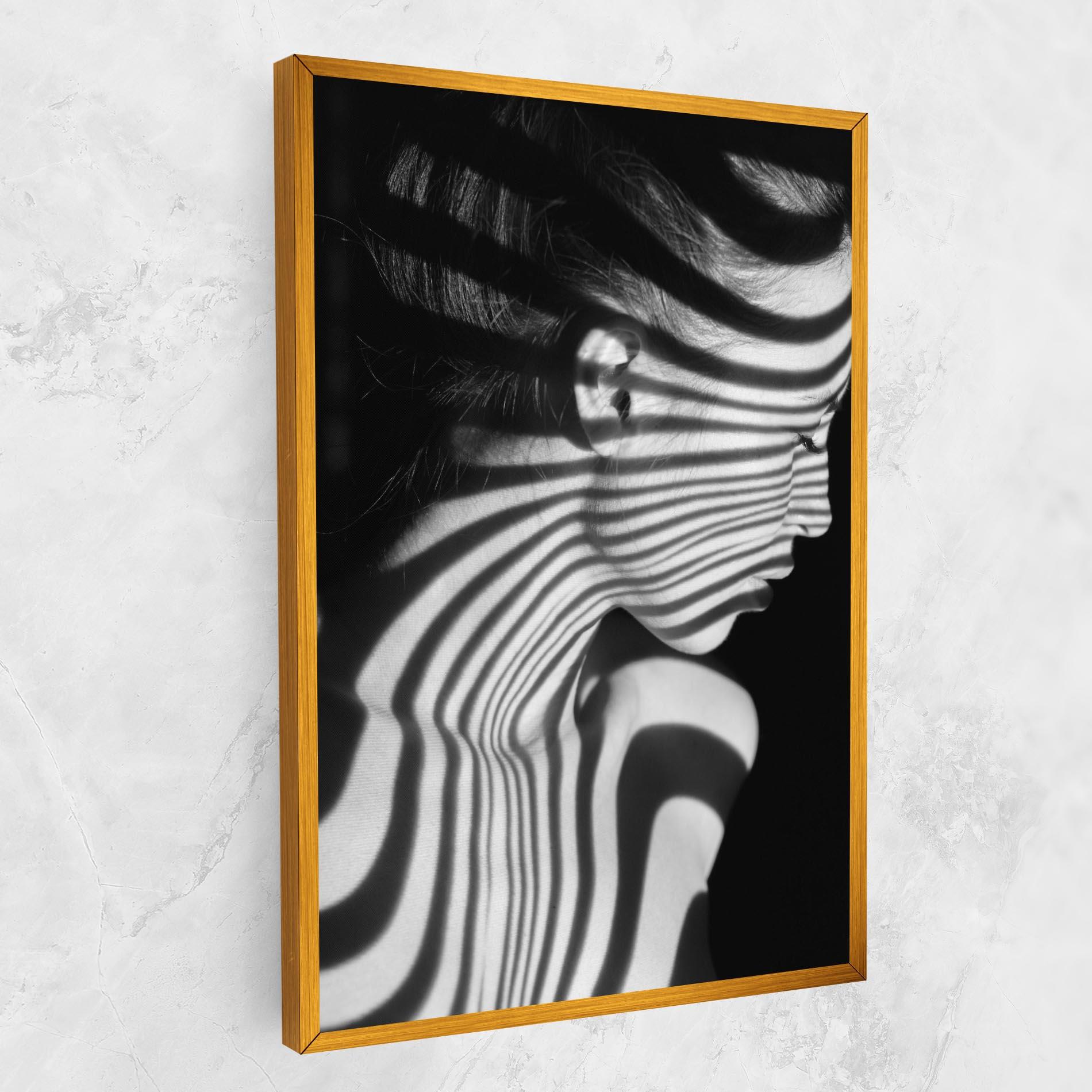 Картина на платно Zebra Stripes Woman mockup 1