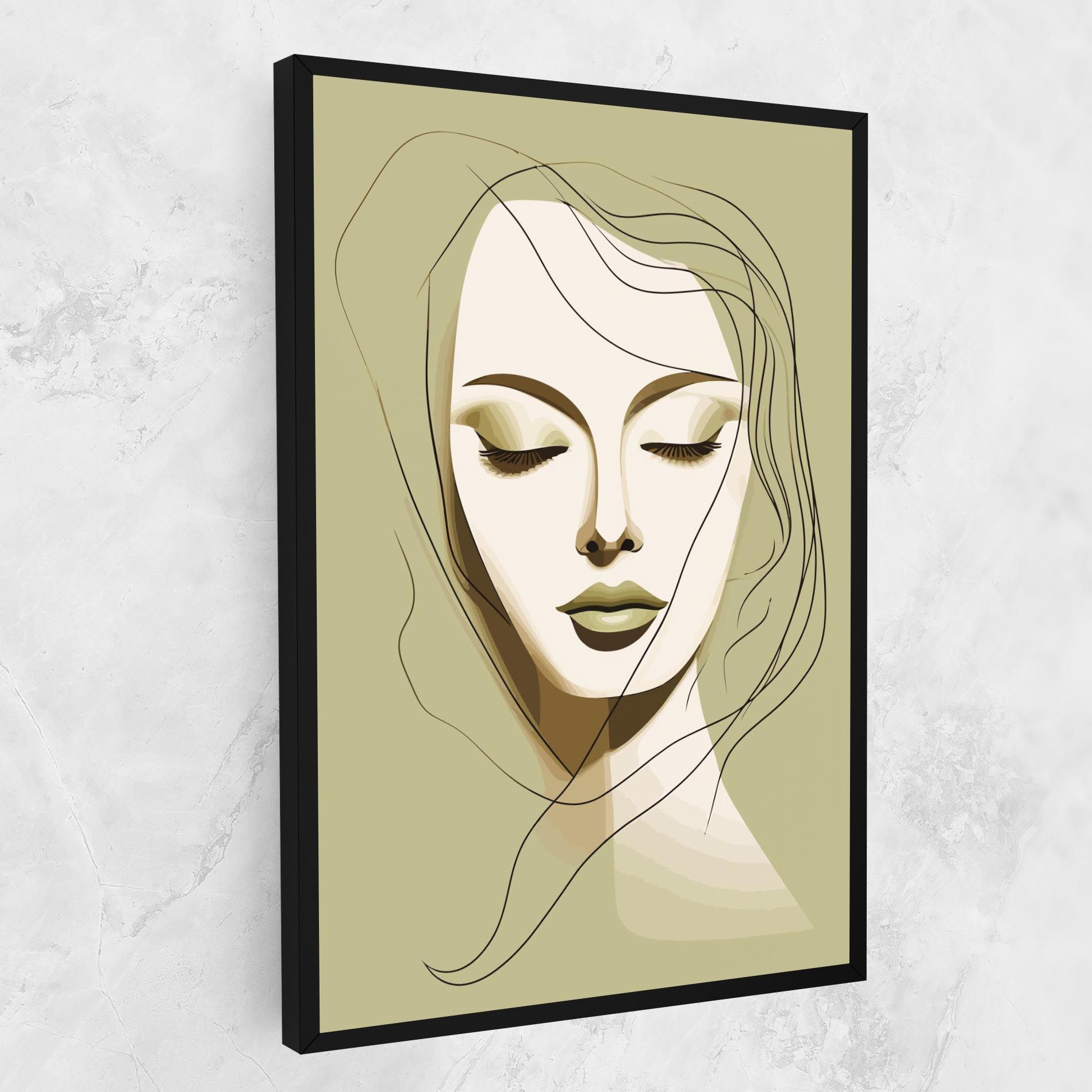 Cream Womans Face mockup 1