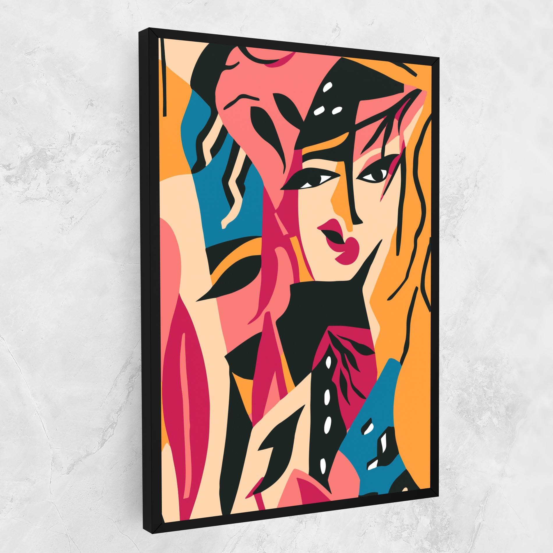 Картина на платно Crowd Face mockup 1