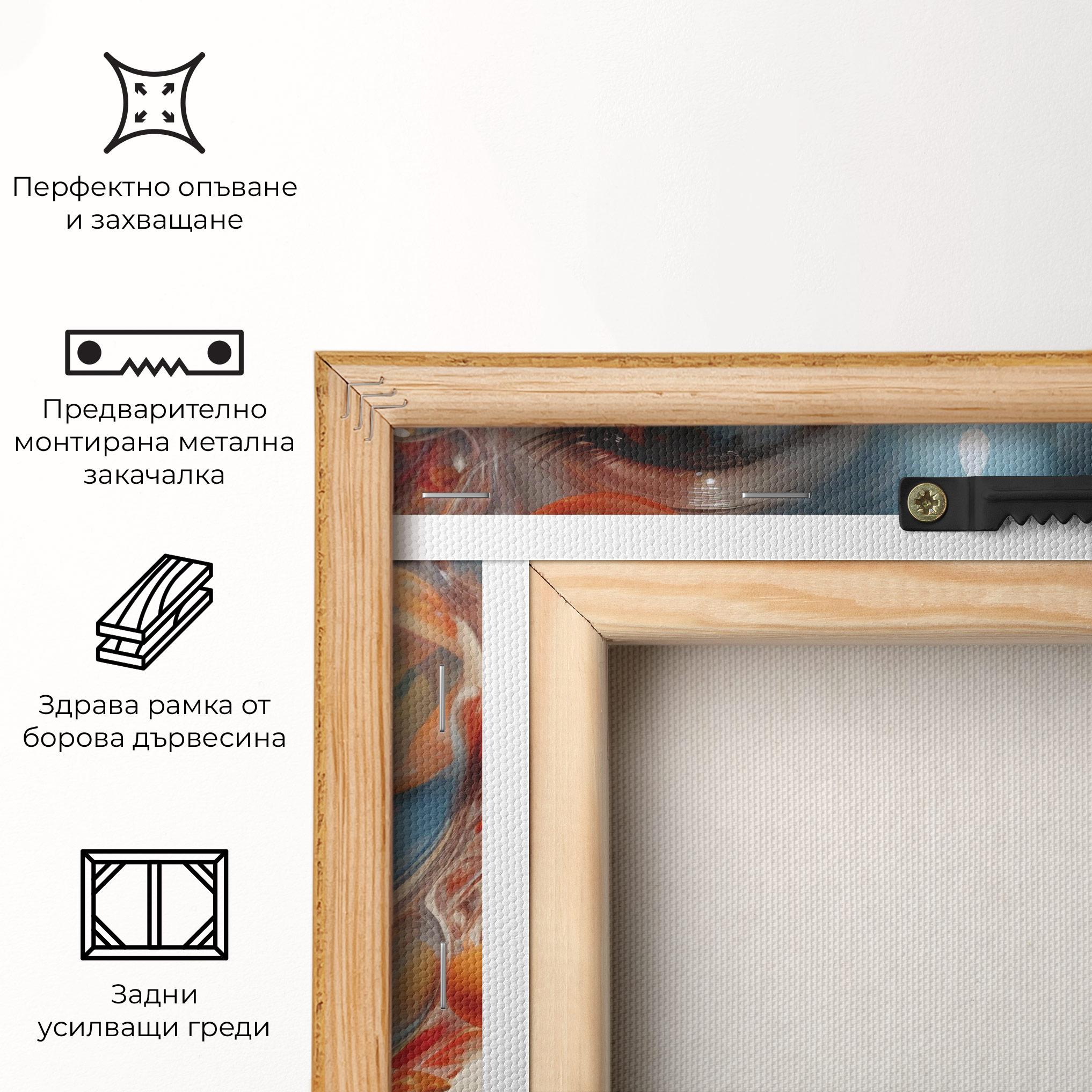 Картина на платно Pretty Blue Face mockup 5