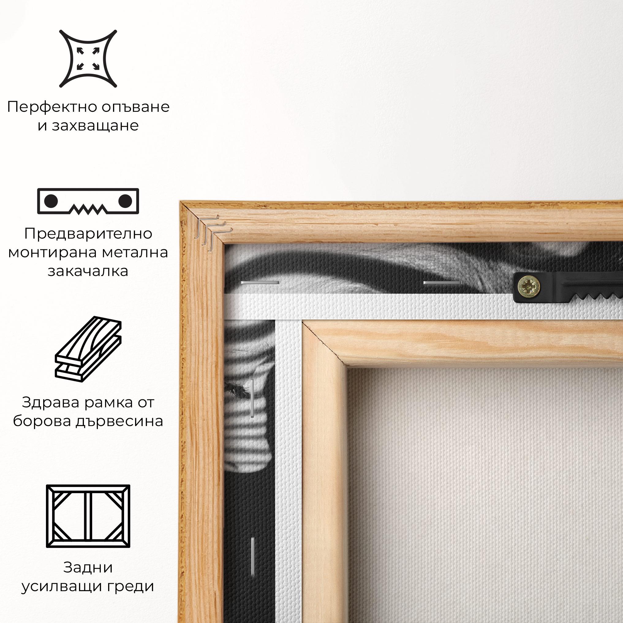 Картина на платно Zebra Stripes Woman mockup 5