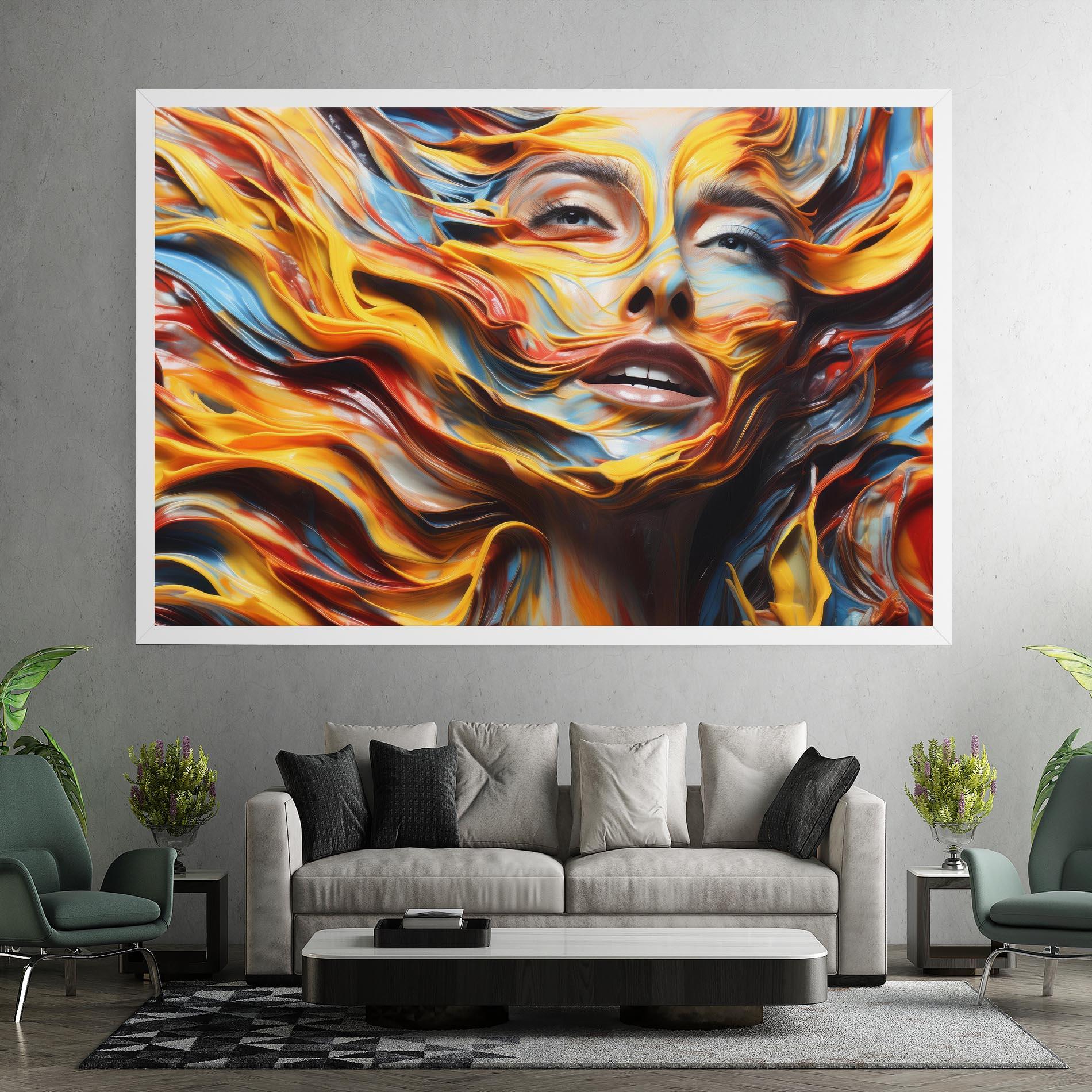 Картина на платно Painted Woman mockup 7