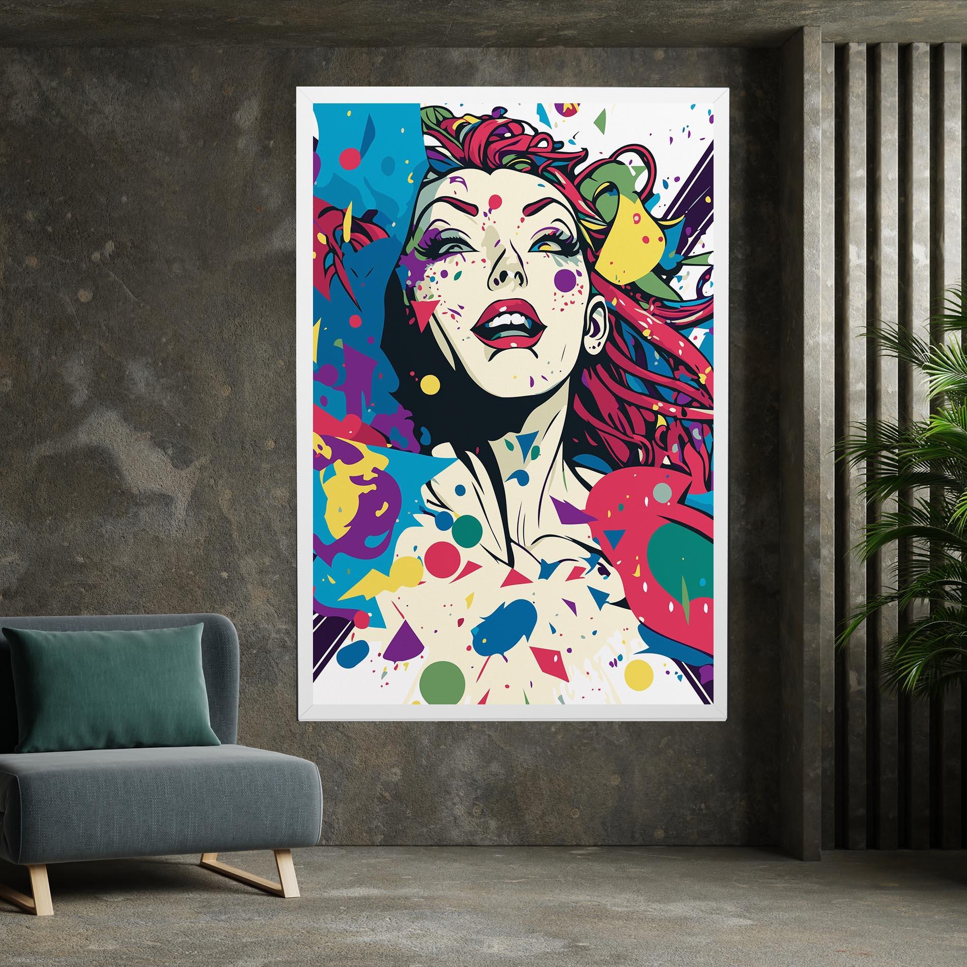 Картина на платно Fictional Woman mockup 7