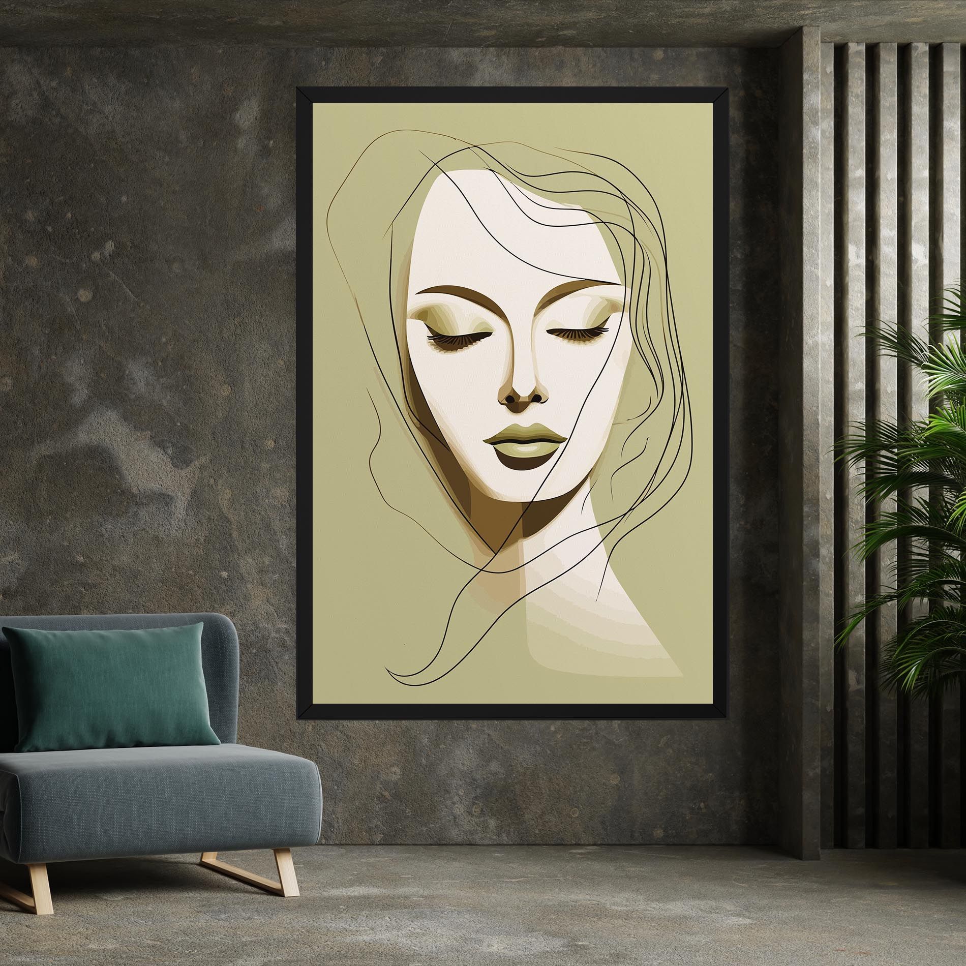 Cream Womans Face mockup 7