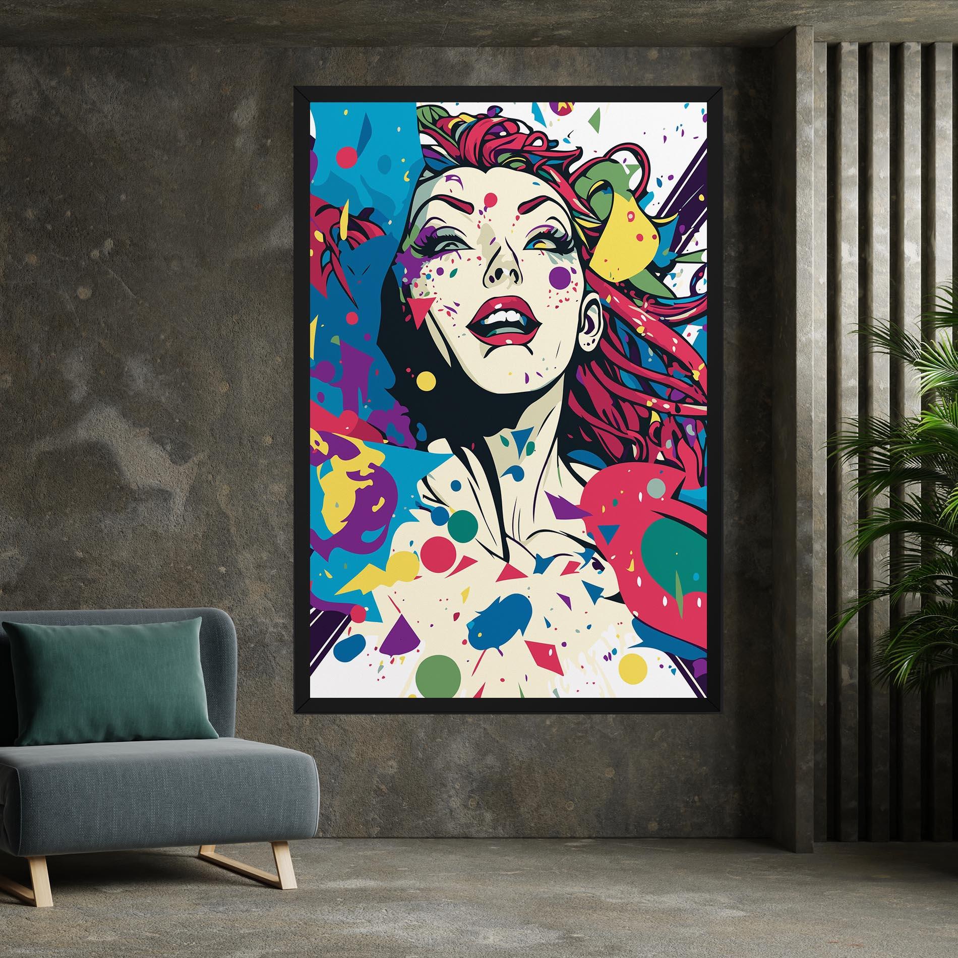 Картина на платно Fictional Woman mockup 7