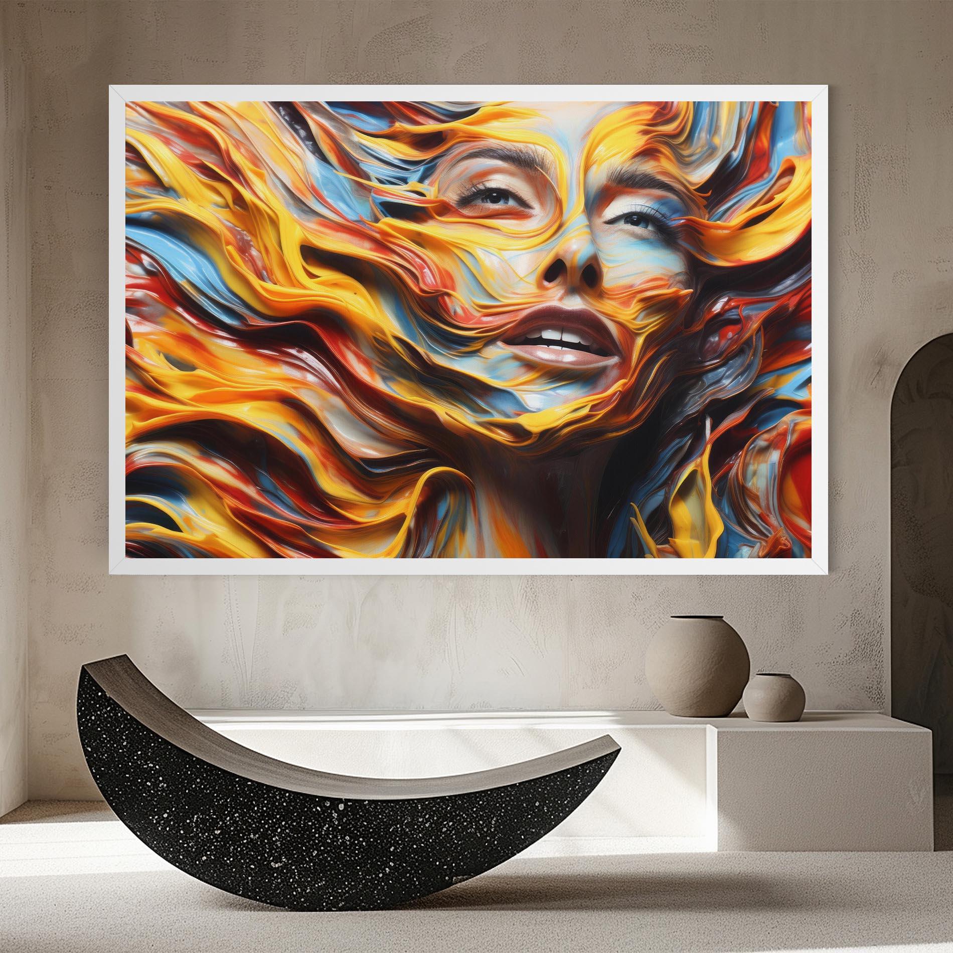 Картина на платно Painted Woman mockup 8