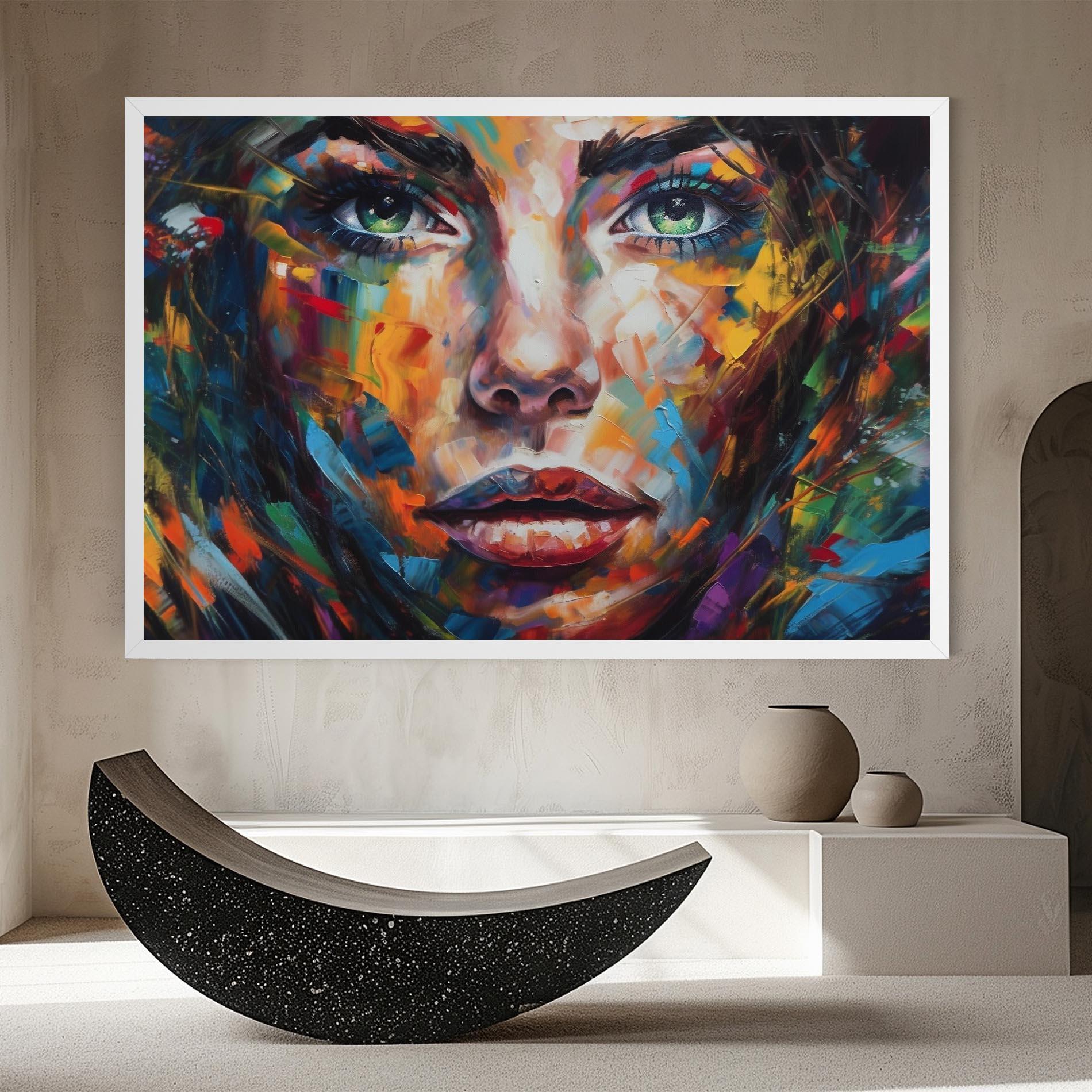 Картина на платно Vibrant Color Woman Paint mockup 8