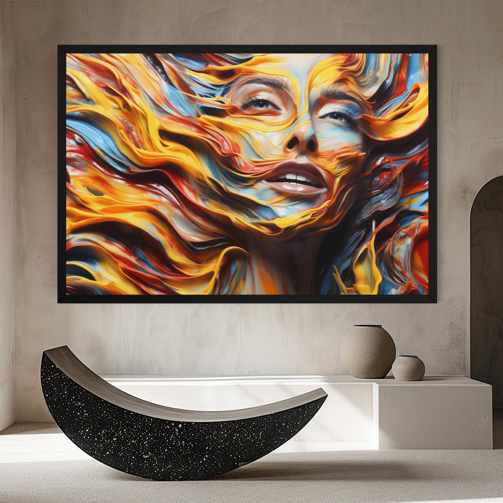 Картина на платно Painted Woman mockup 8