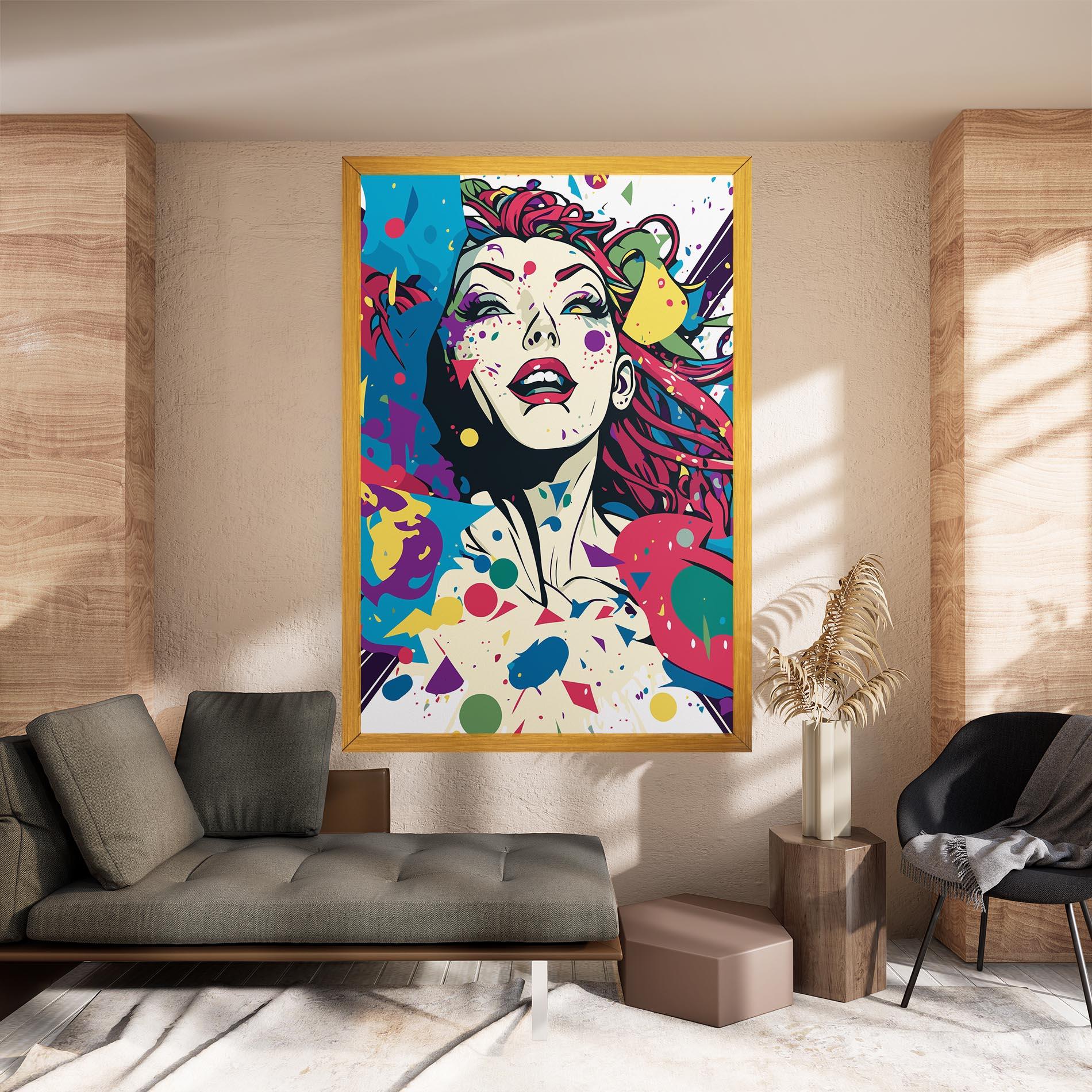 Картина на платно Fictional Woman mockup 8