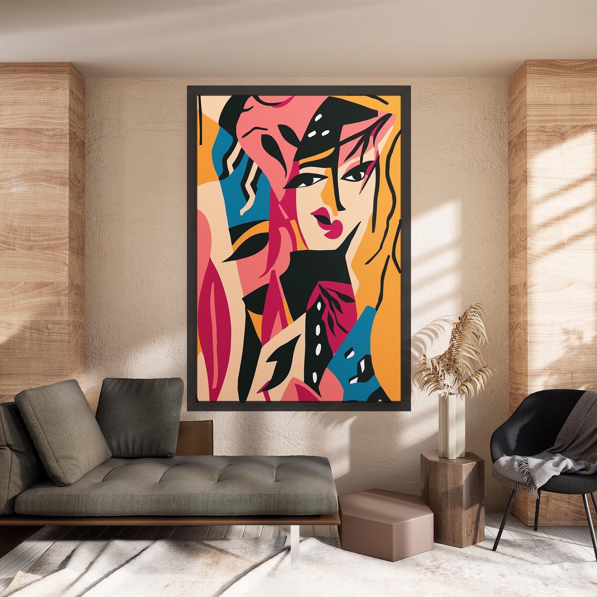 Картина на платно Crowd Face mockup 8