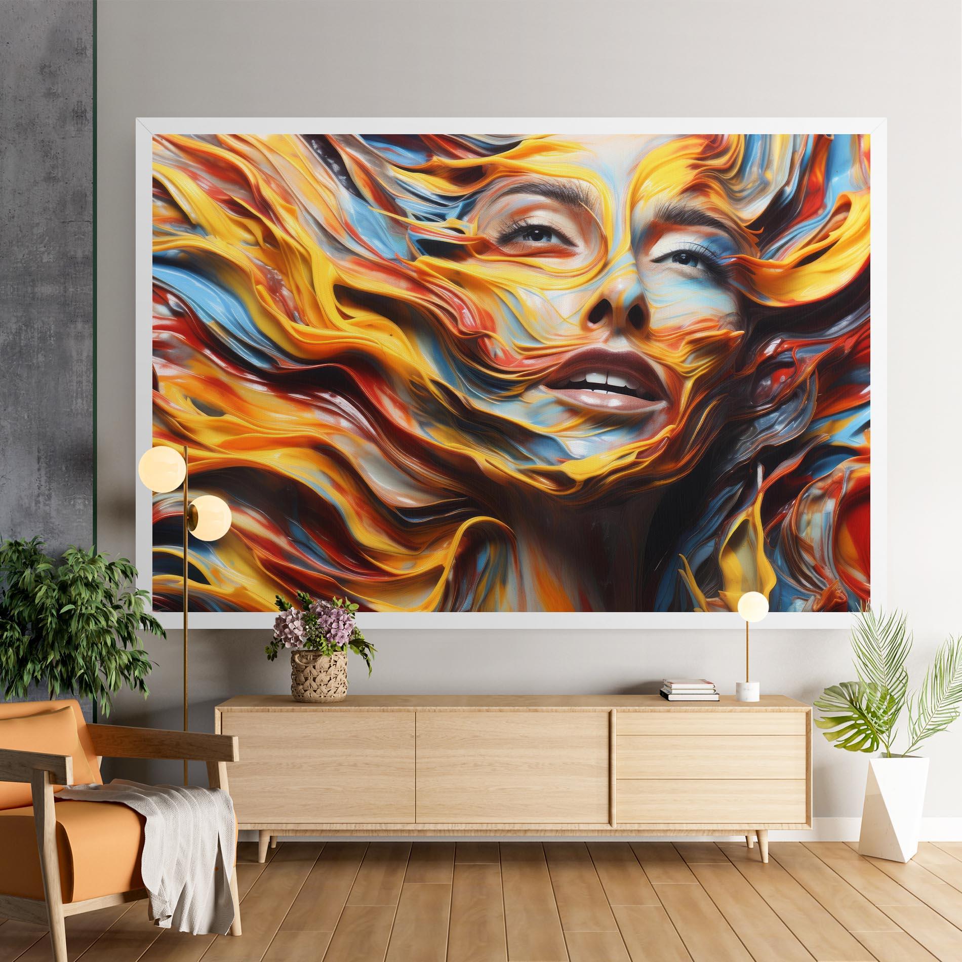 Картина на платно Painted Woman mockup 9