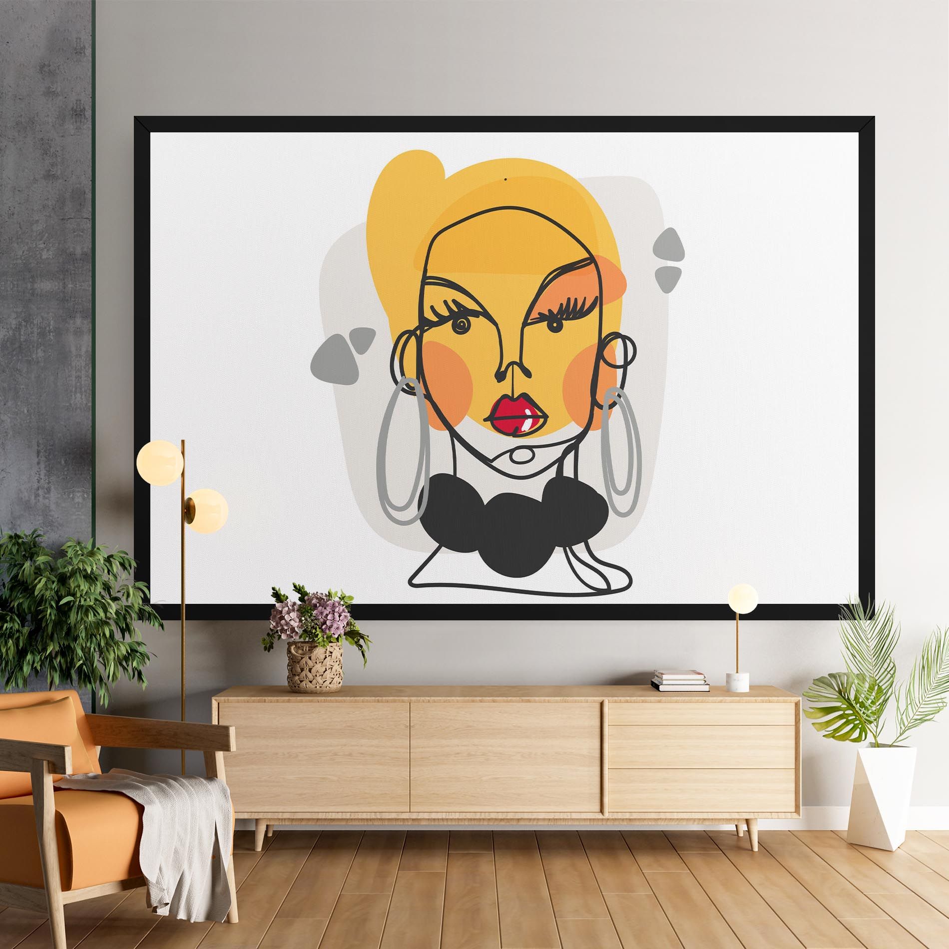 Abstract Blonde Face mockup 9