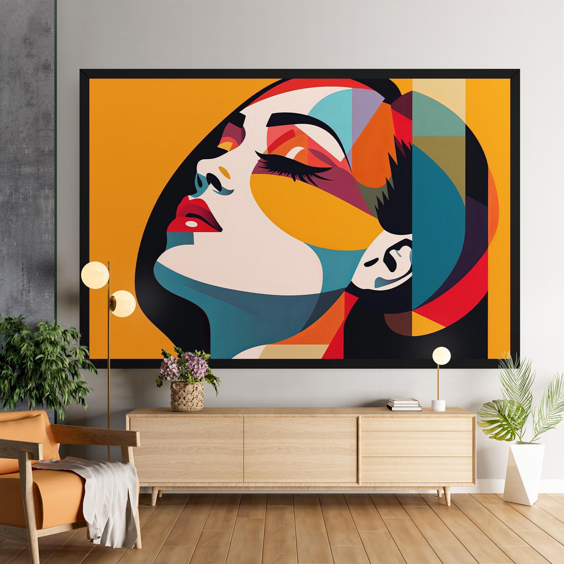 Картина на платно Dreamy Yellow Female mockup 9