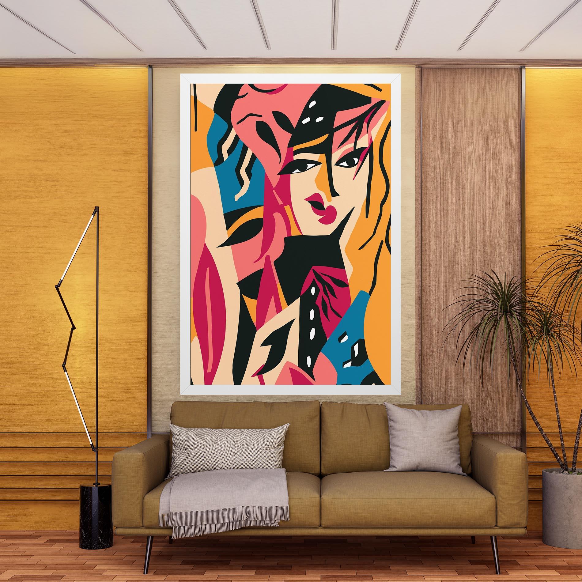 Картина на платно Crowd Face mockup 9