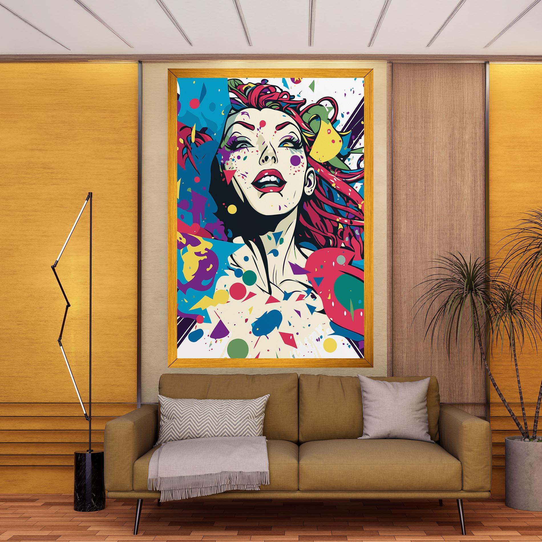 Картина на платно Fictional Woman mockup 9