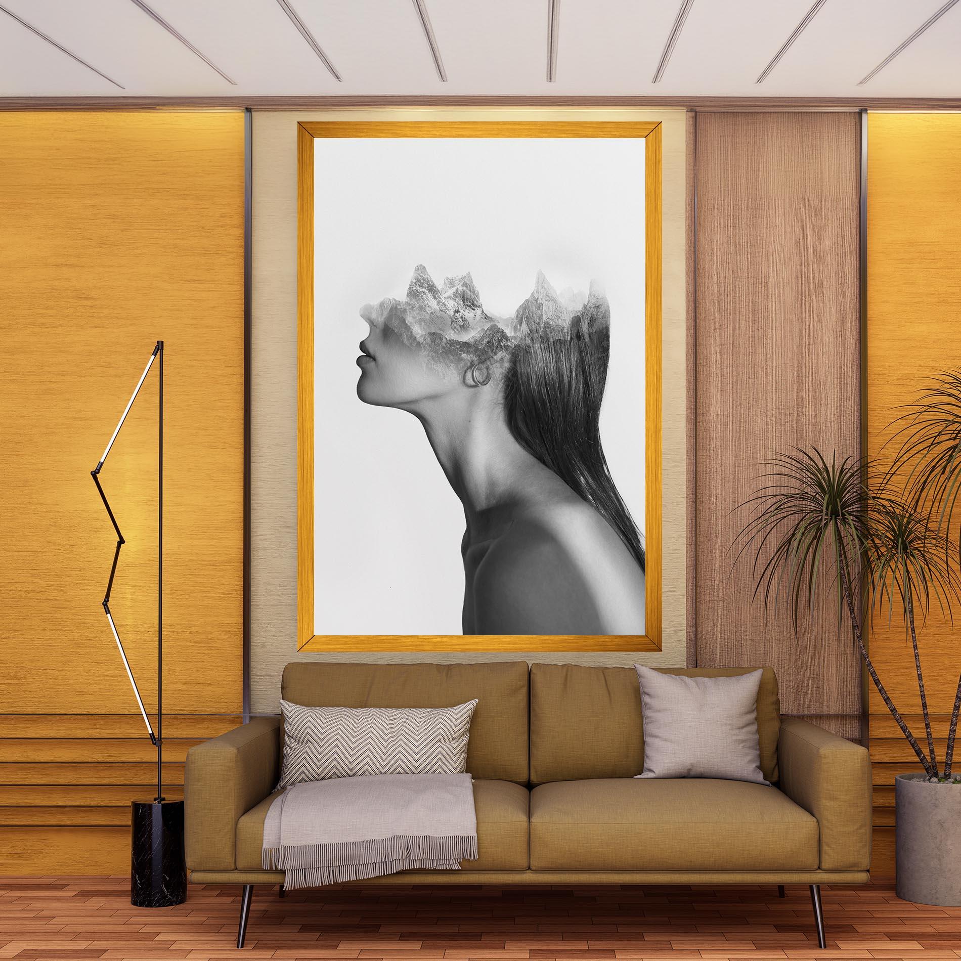 Картина на платно Woman Mountains View mockup 9