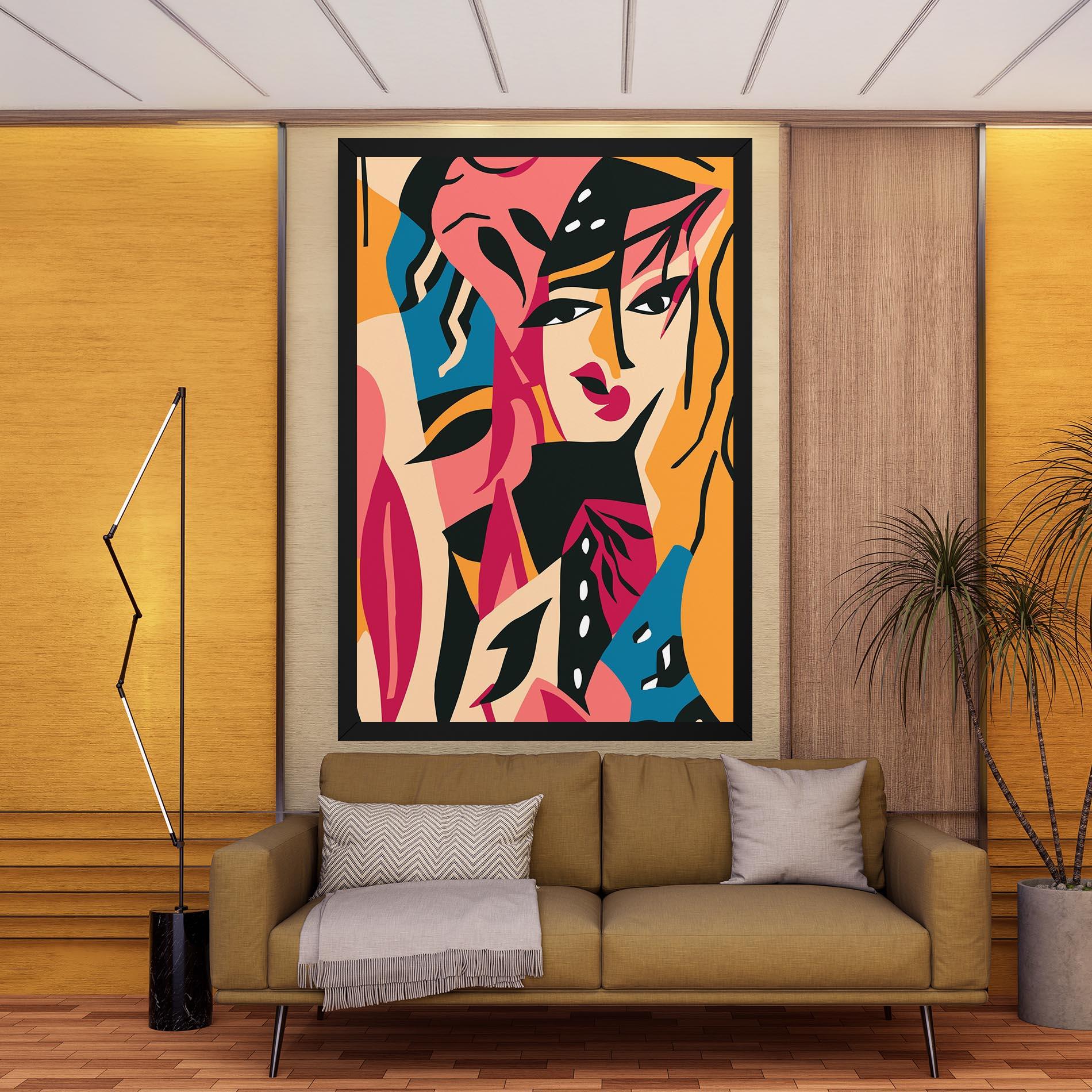 Картина на платно Crowd Face mockup 9