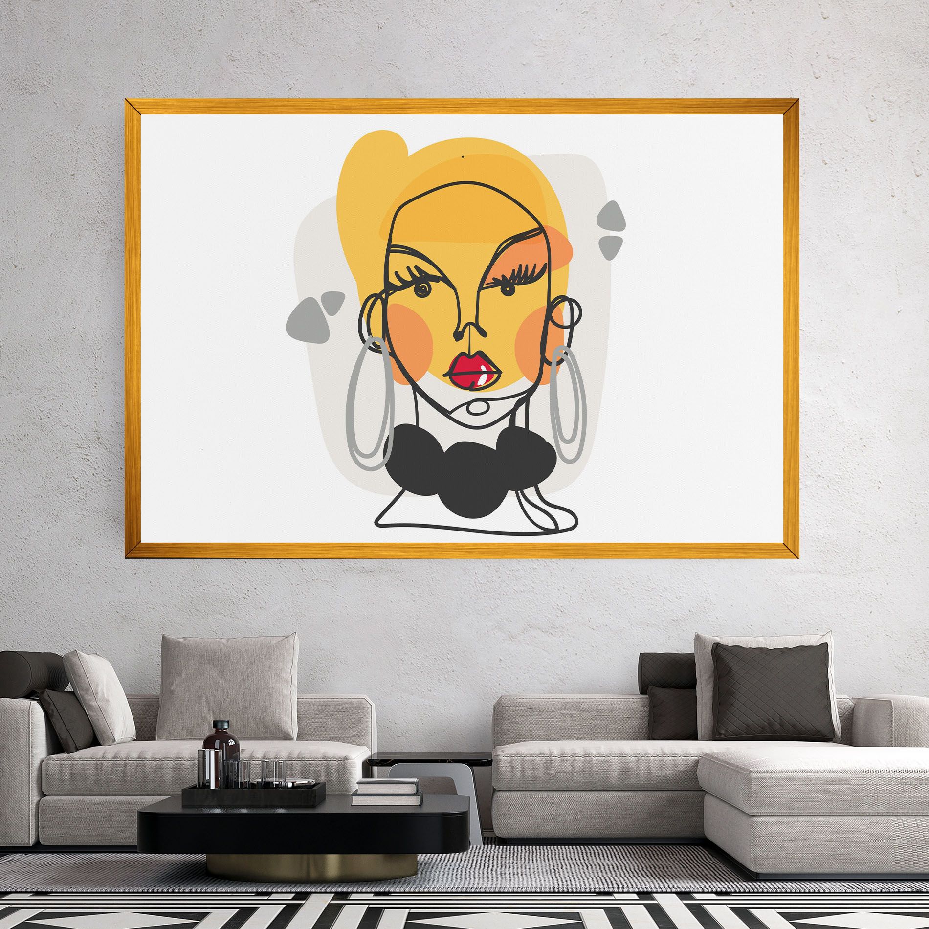 Abstract Blonde Face mockup 2