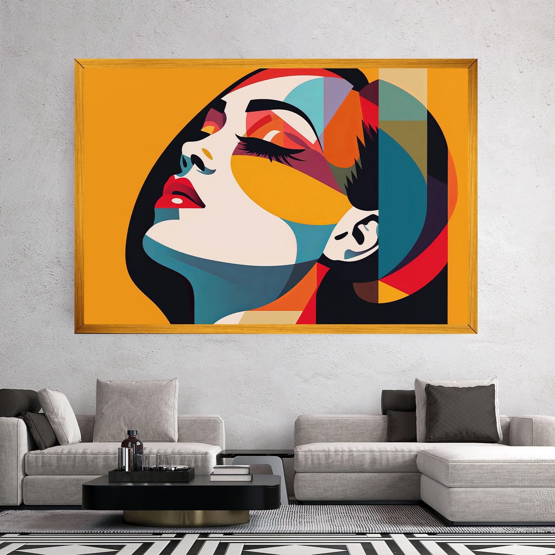 Картина на платно Dreamy Yellow Female mockup 2