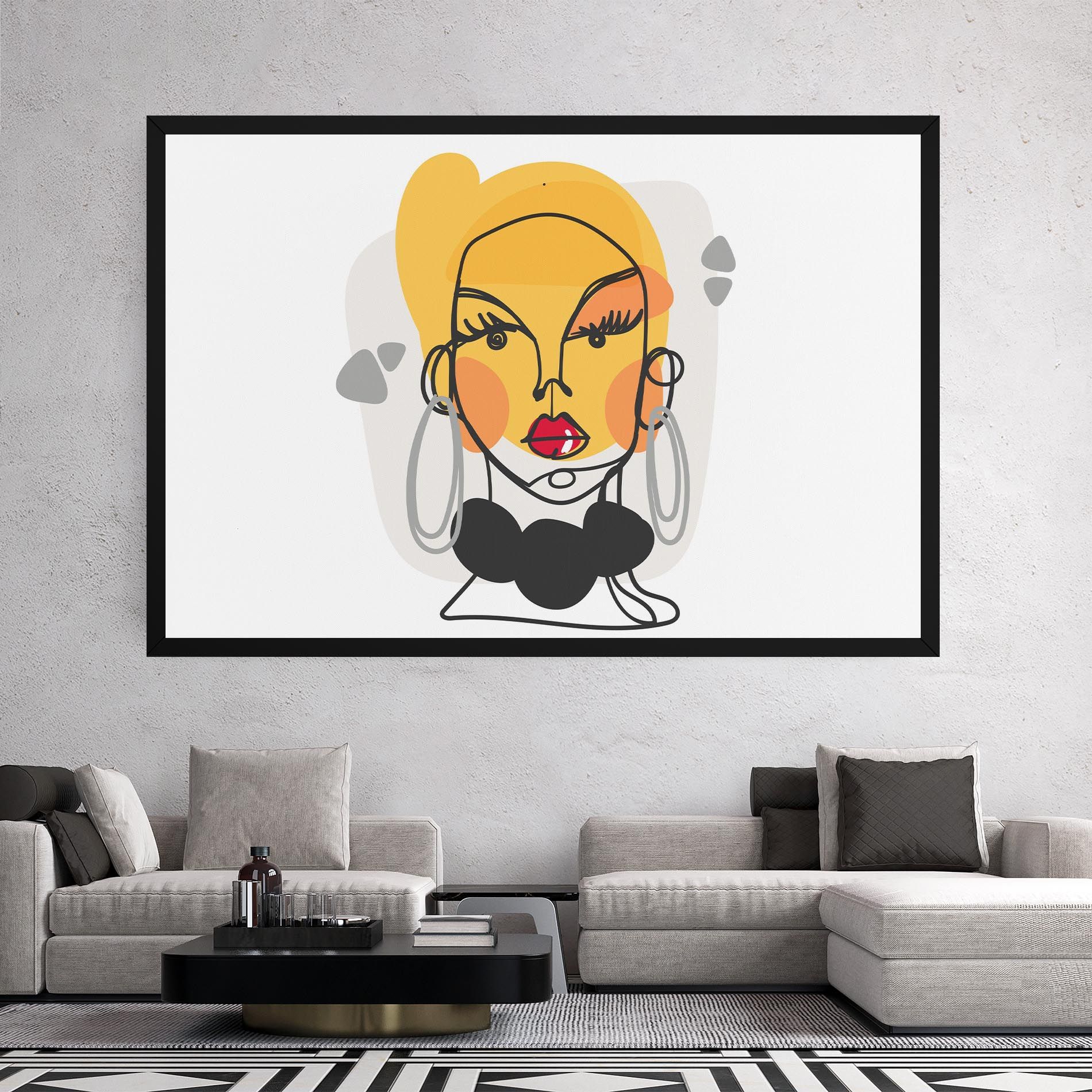 Abstract Blonde Face mockup 2