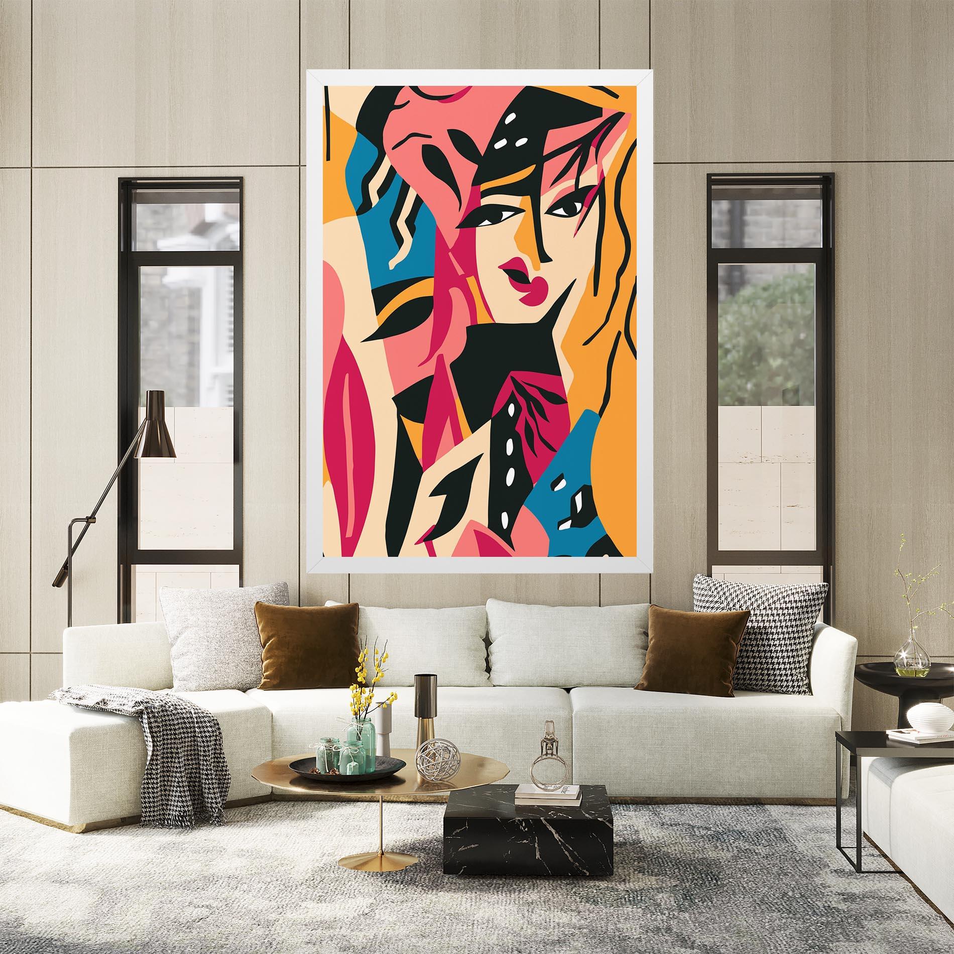 Картина на платно Crowd Face mockup 2