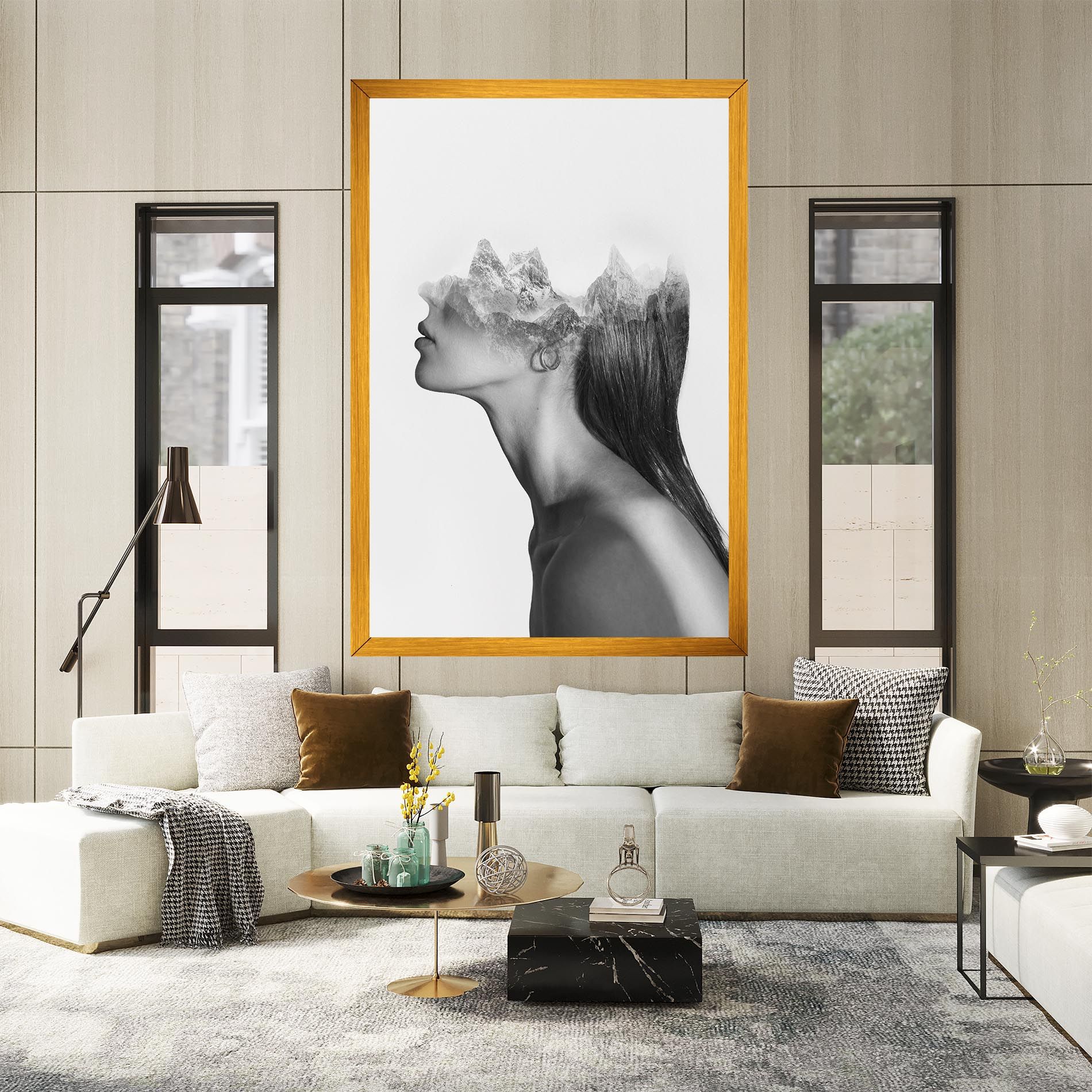 Woman Mountains View mockup 2