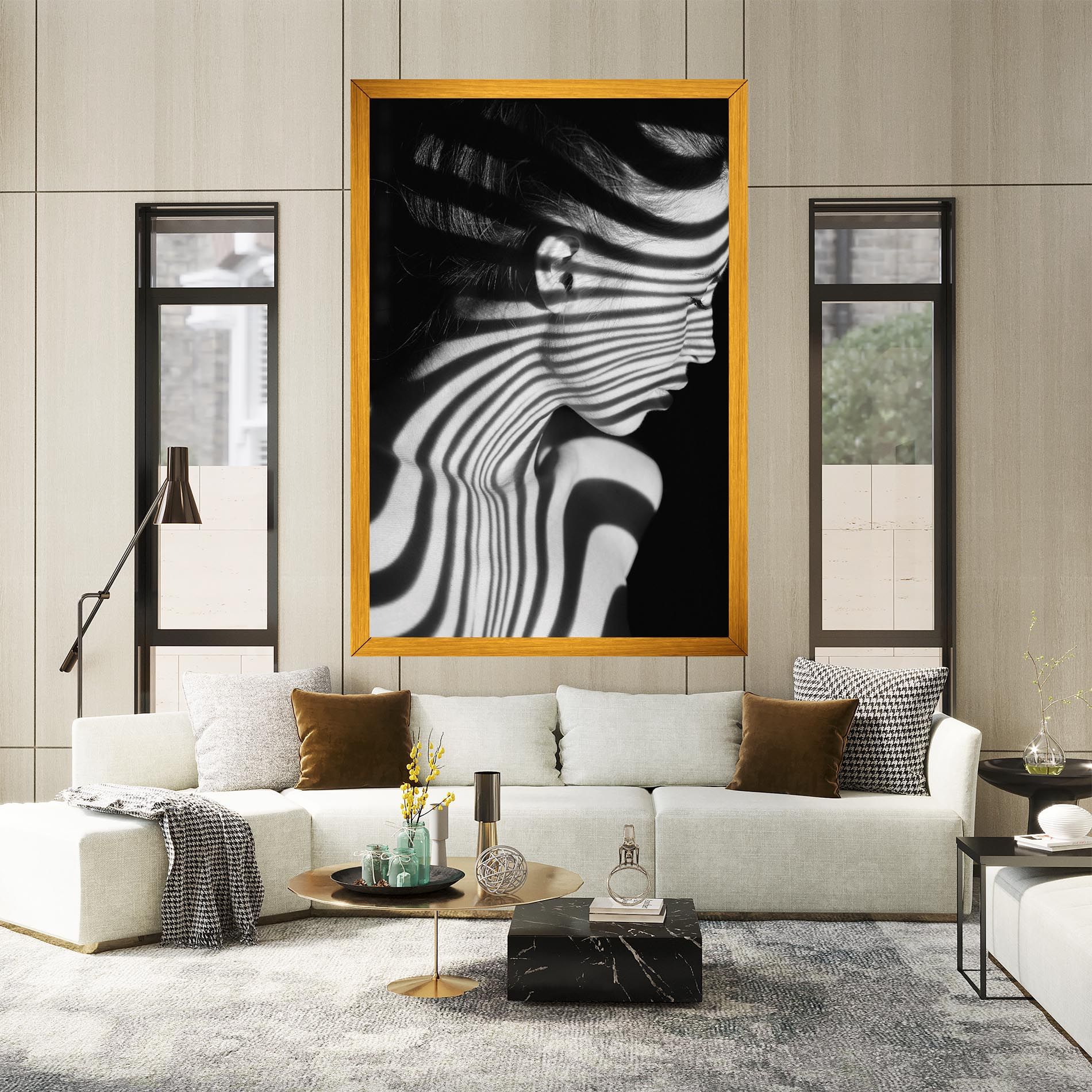 Zebra Stripes Woman mockup 2