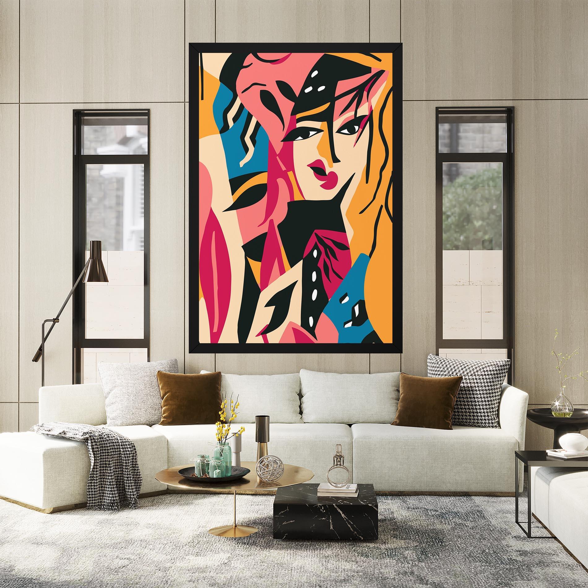 Картина на платно Crowd Face mockup 2