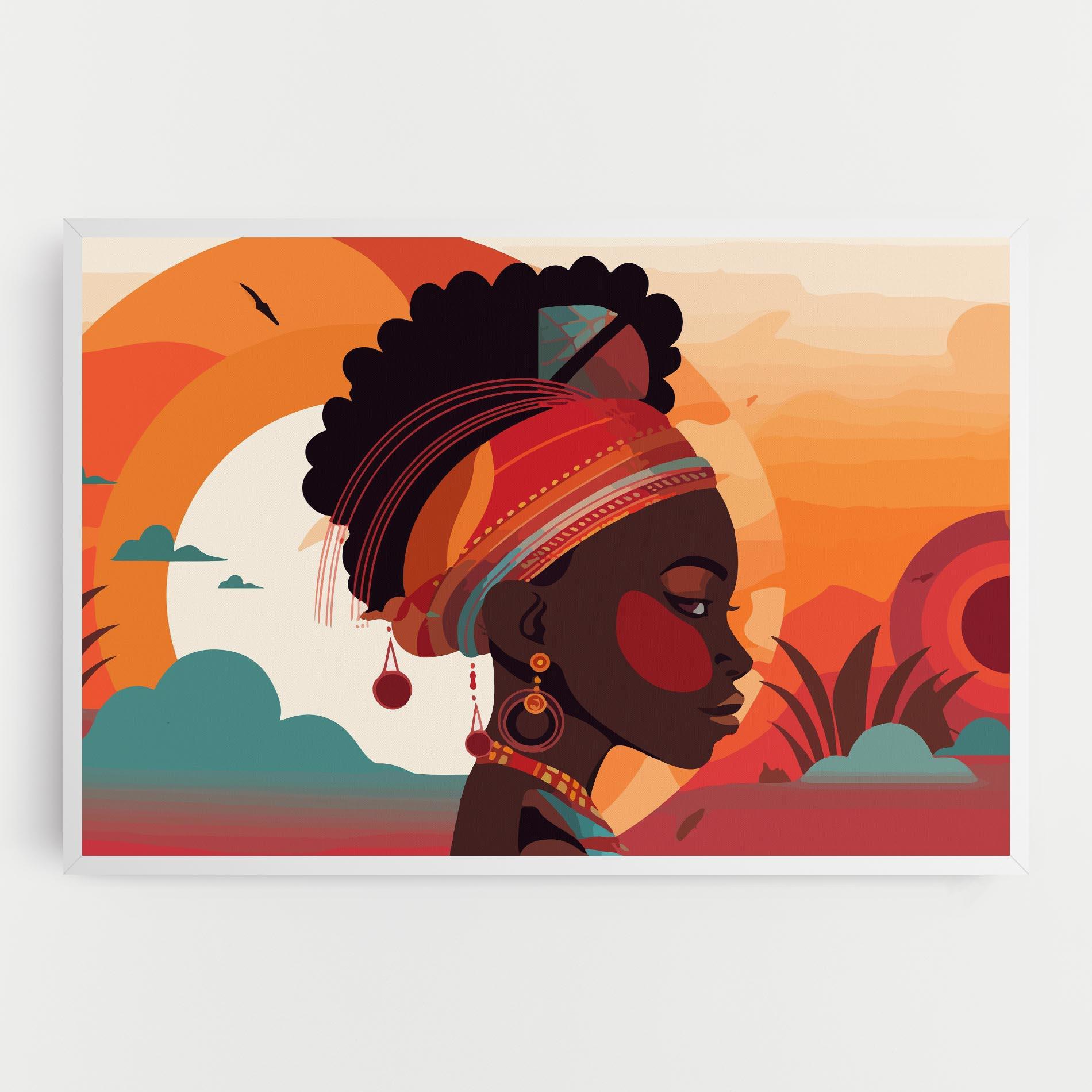Картина на платно African Lady Art mockup 0