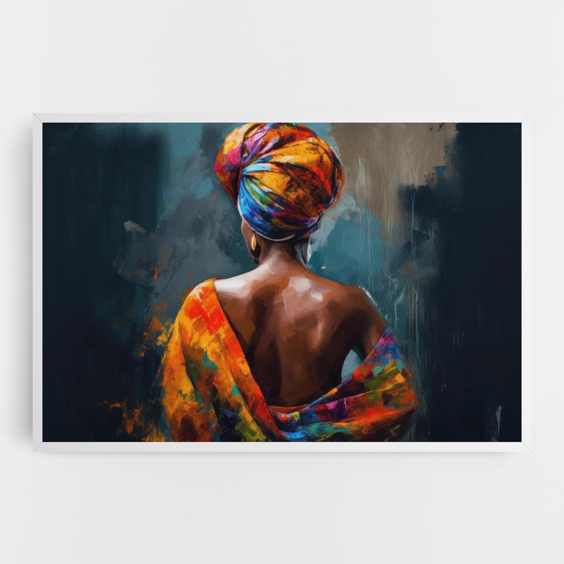 Картина на платно Colorful Turban Woman mockup 0
