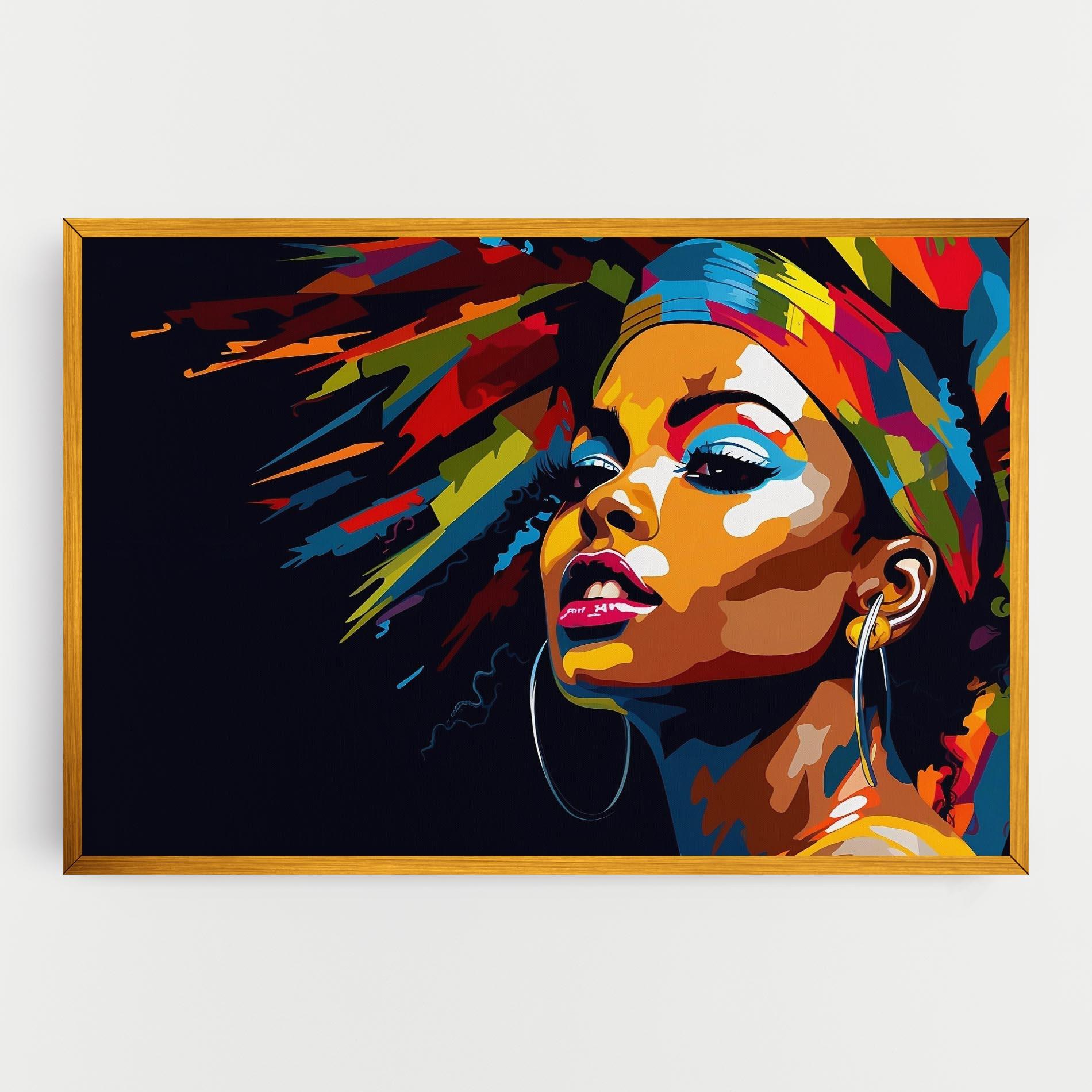 Картина на платно African Woman Portrait mockup 0
