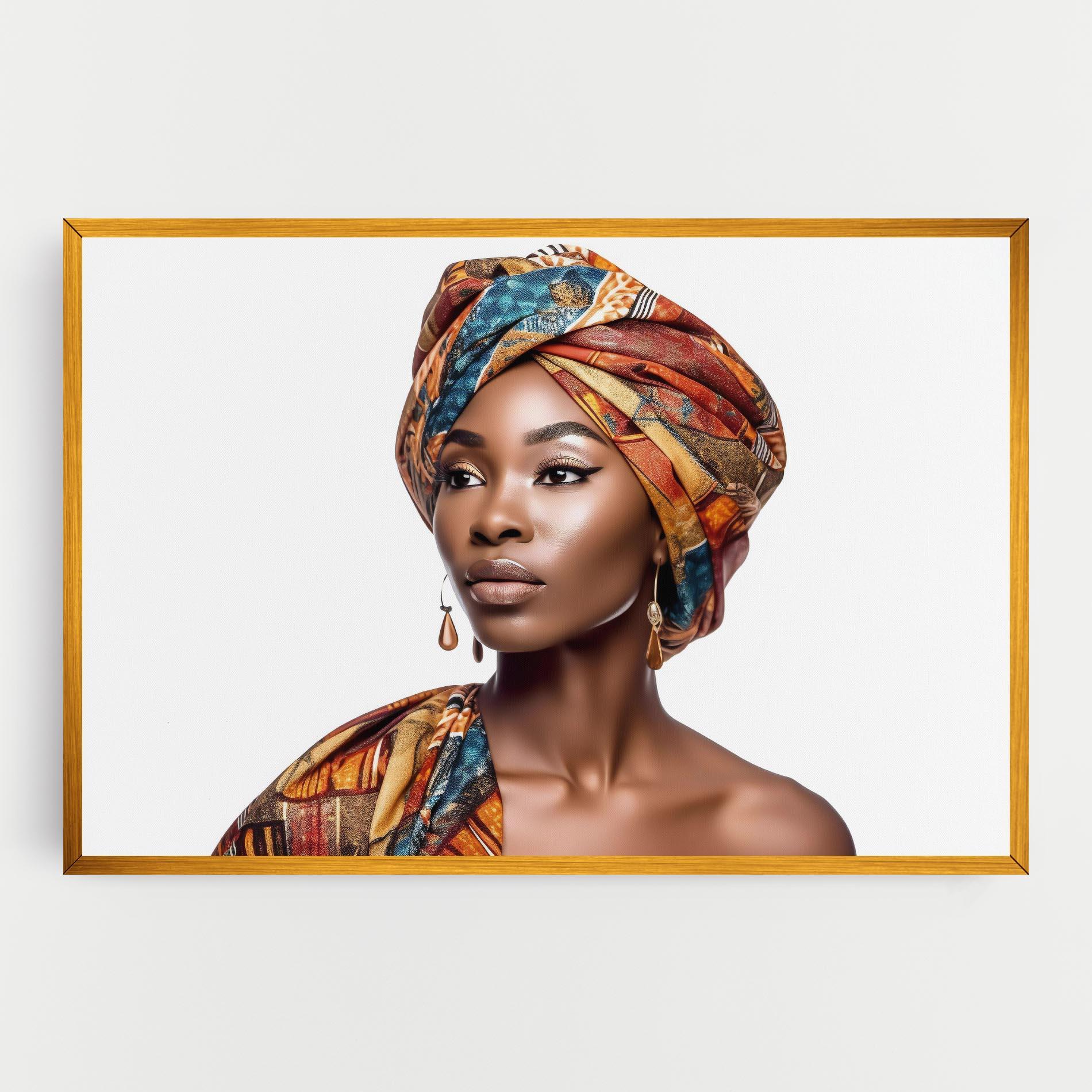 Картина на платно African Woman Turban mockup 0