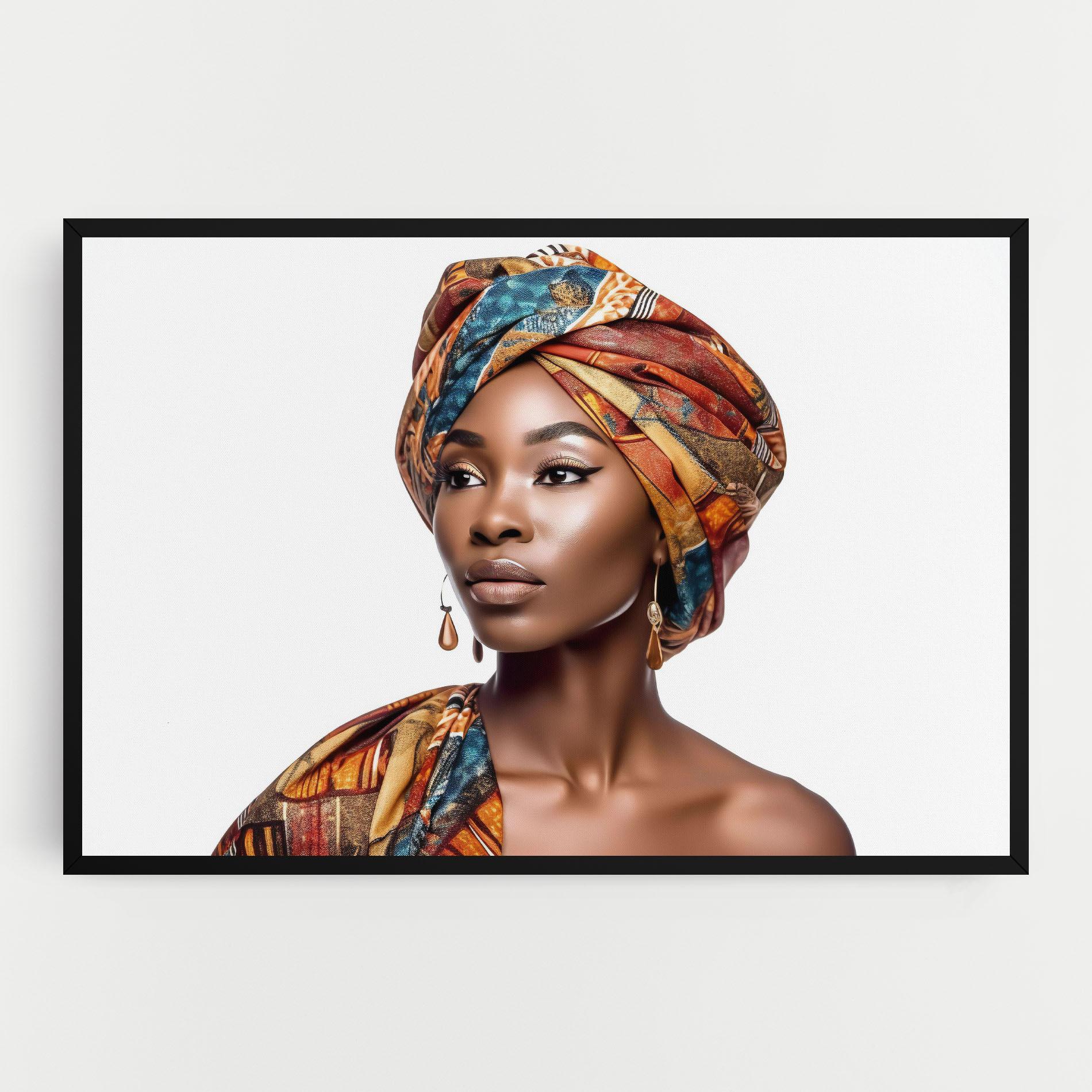 Картина на платно African Woman Turban mockup 0