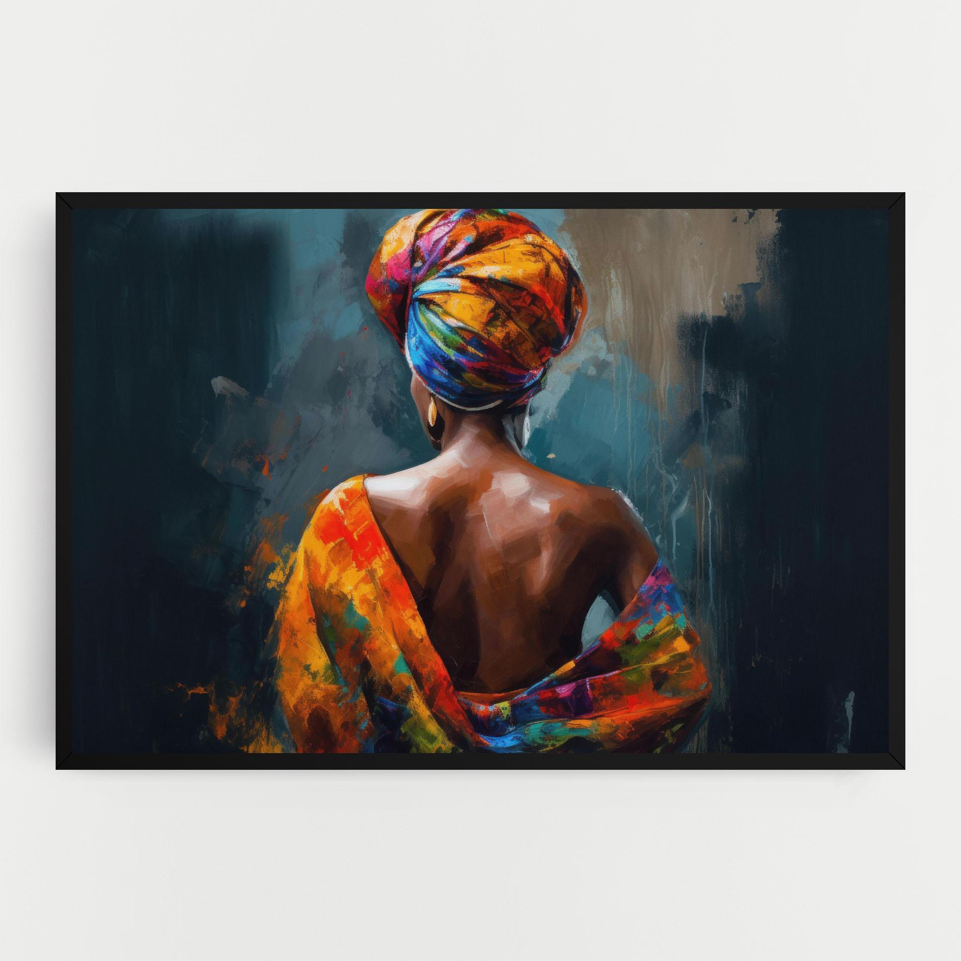 Картина на платно Colorful Turban Woman mockup 0