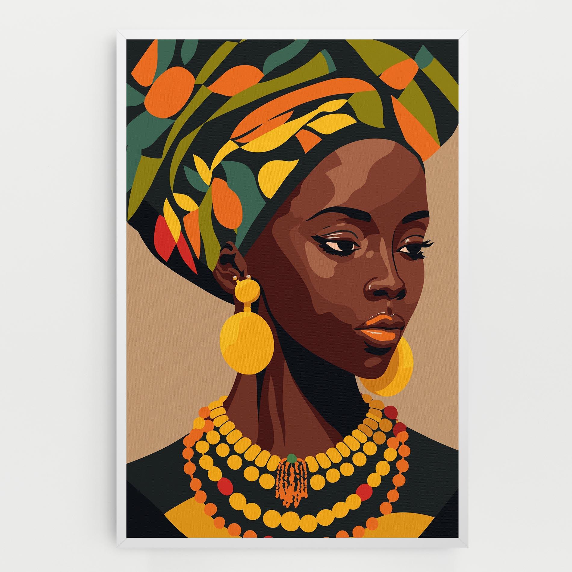 Картина на платно African Earrings mockup 0