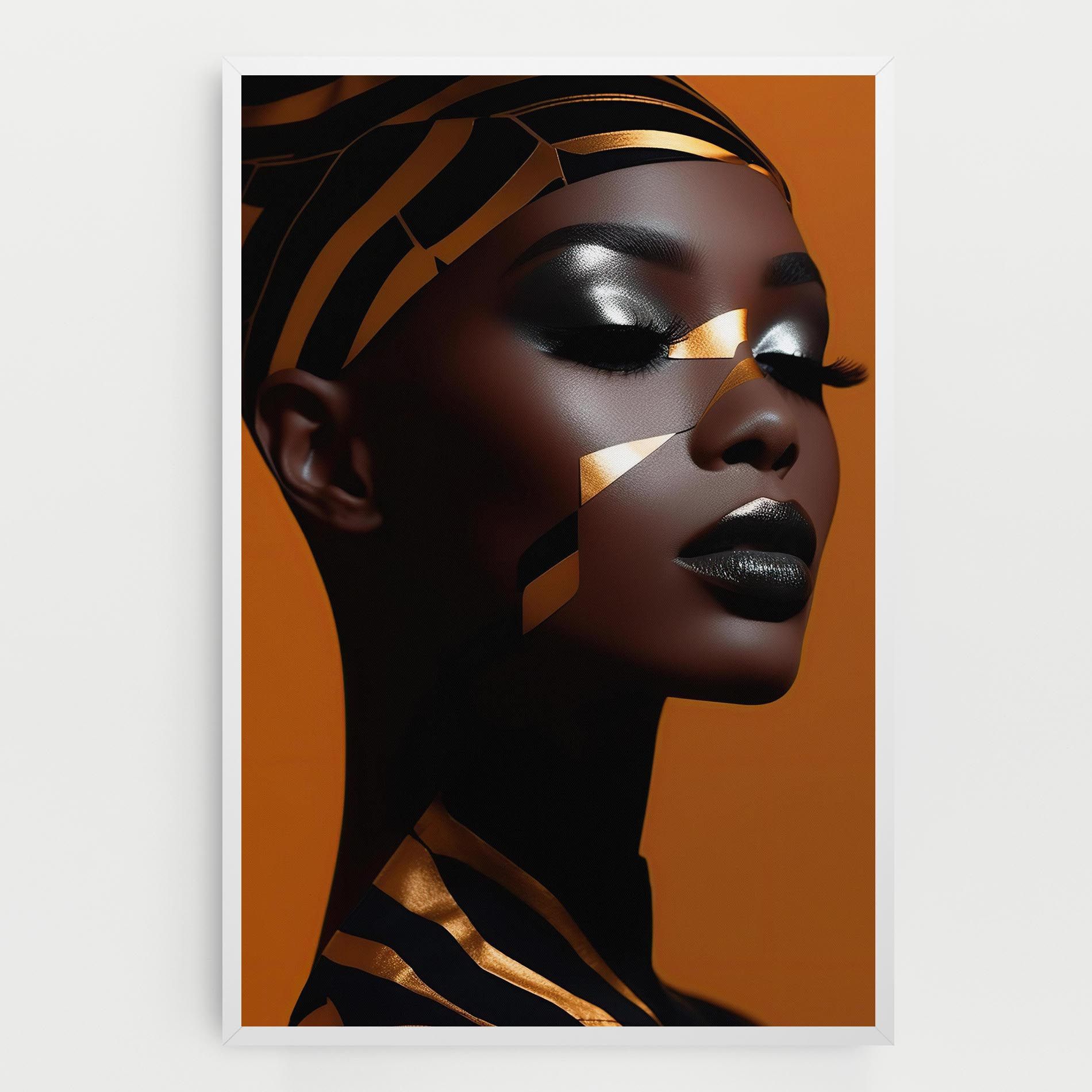 African Woman On Orange mockup 0