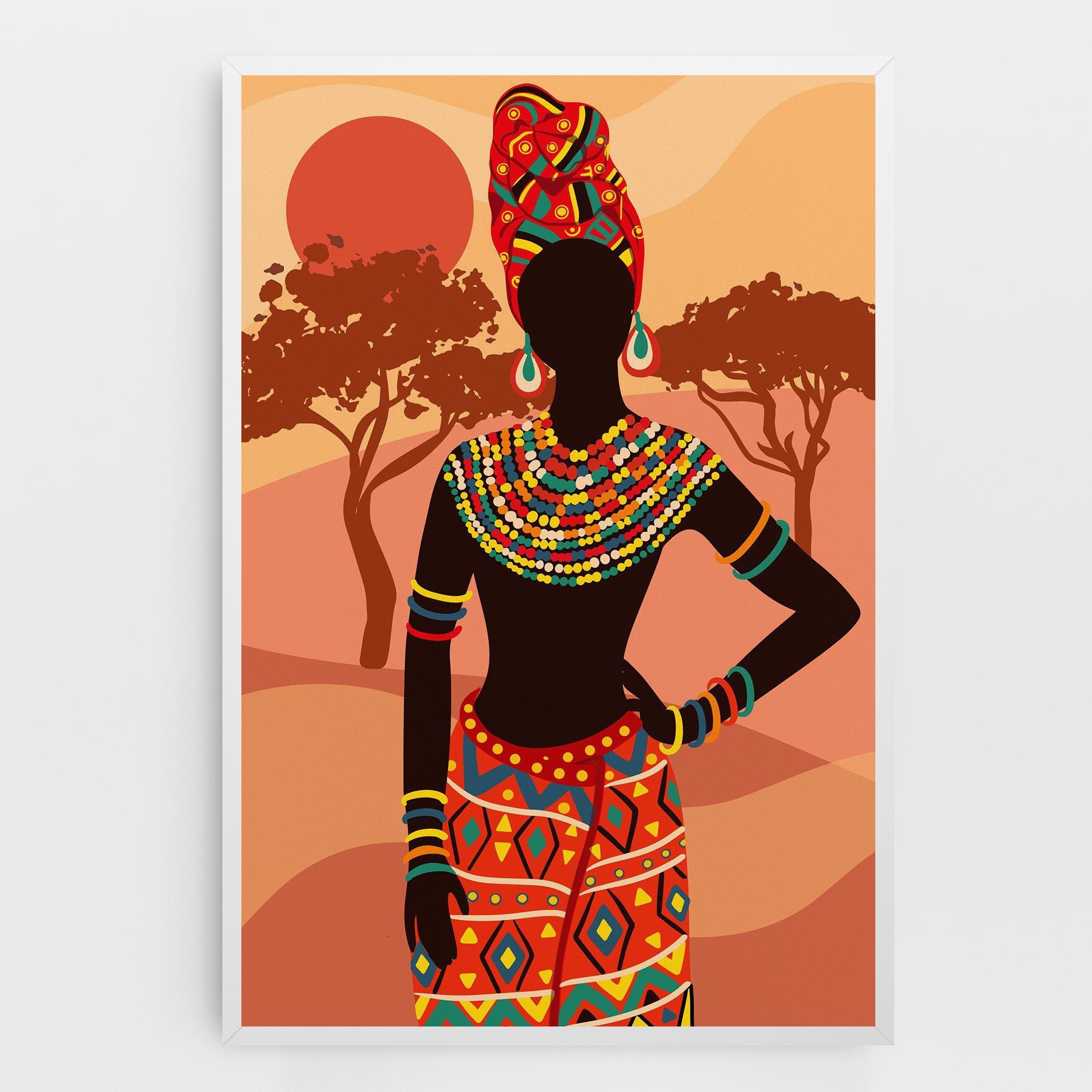 Картина на платно Ethnic African Color mockup 0