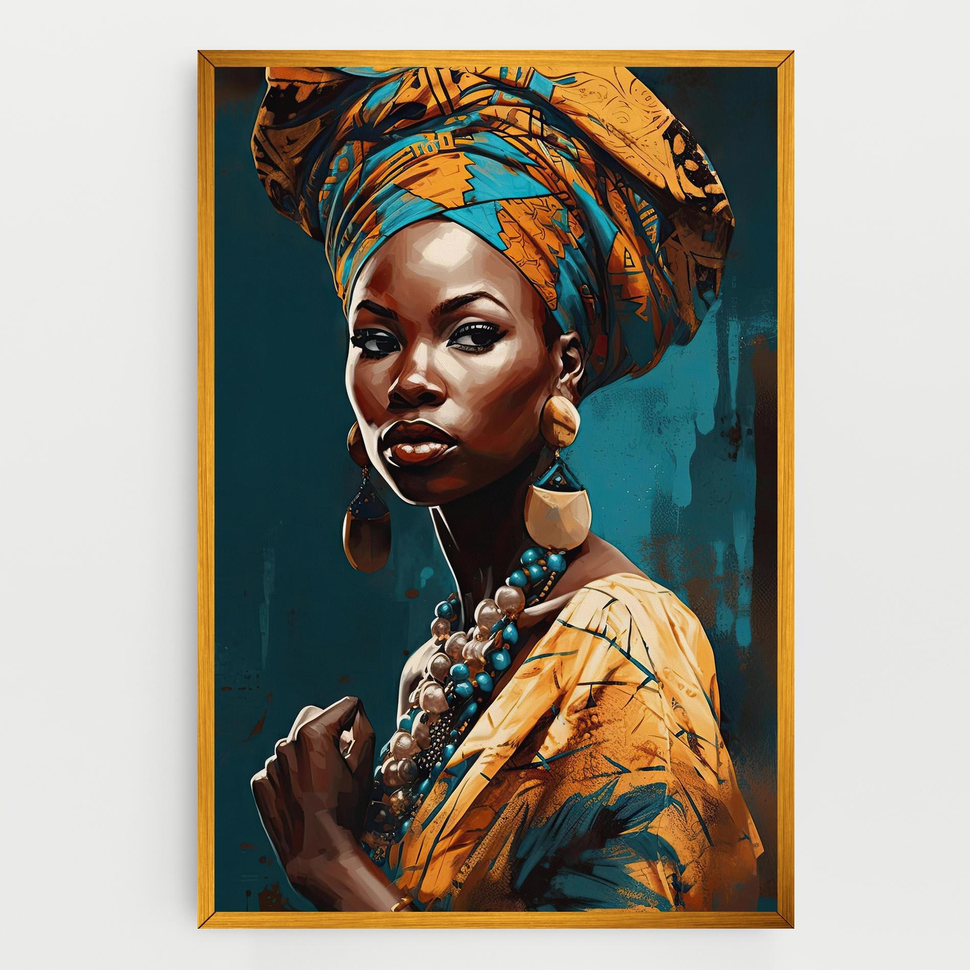 Картина на платно Azure Chic Woman mockup 0