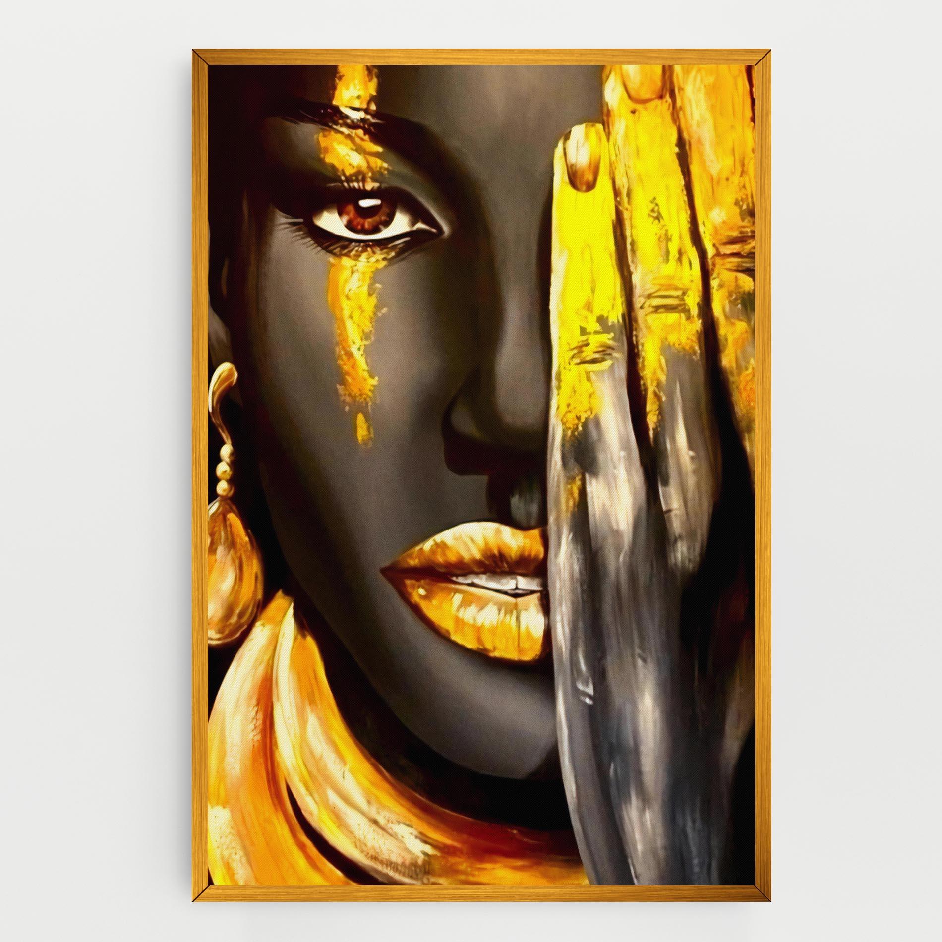 Картина на платно Golden African Women mockup 0