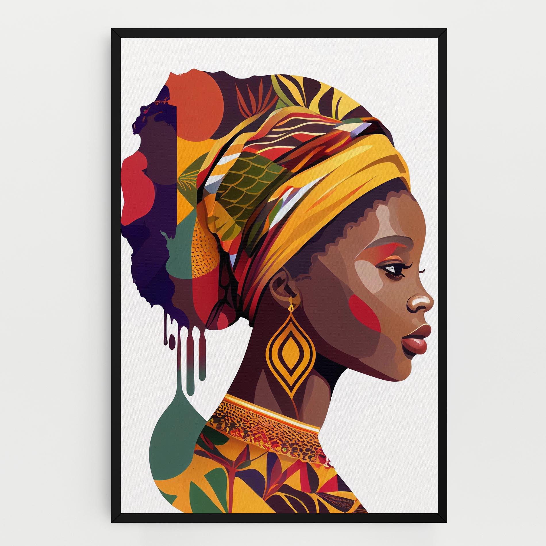 Картина на платно Colorful African mockup 0