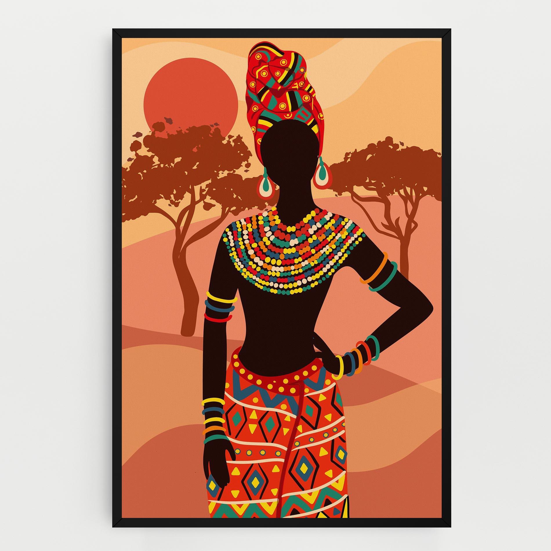 Картина на платно Ethnic African Color mockup 0
