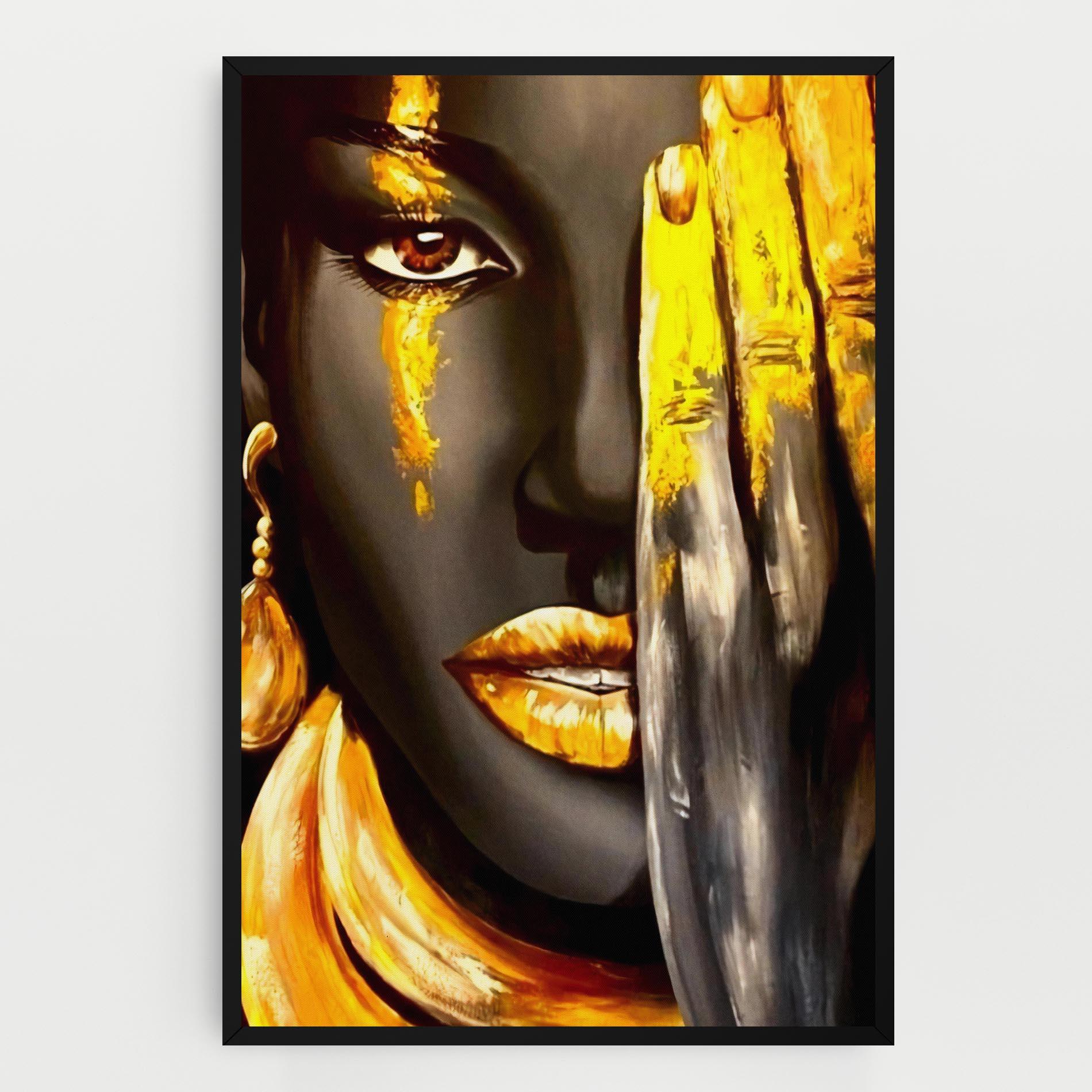 Картина на платно Golden African Women mockup 0