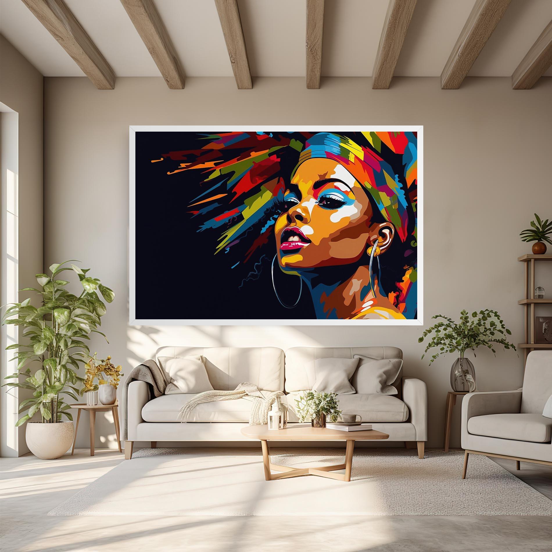 Картина на платно African Woman Portrait mockup 6
